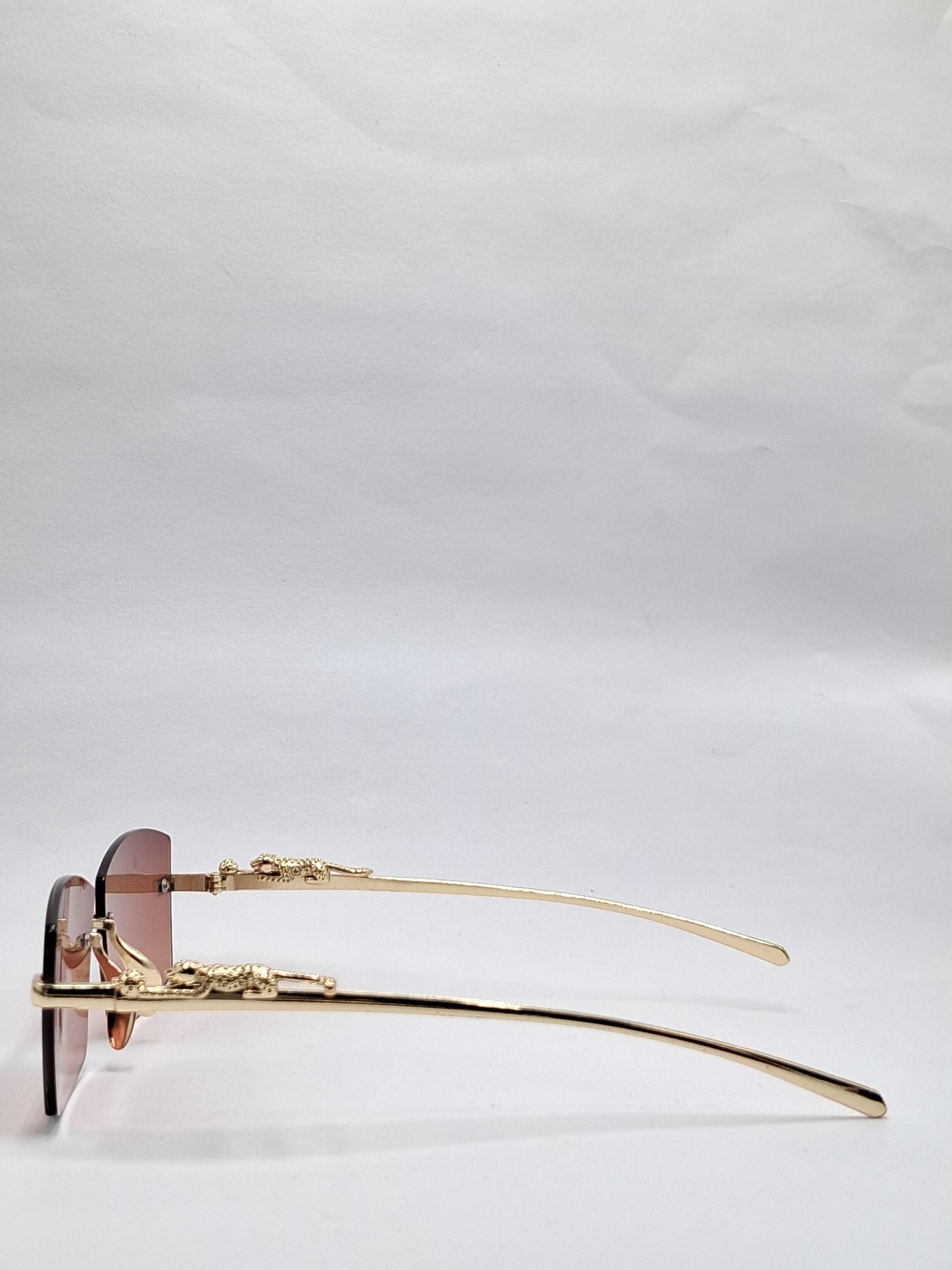 vision plus gold frame sunglasses