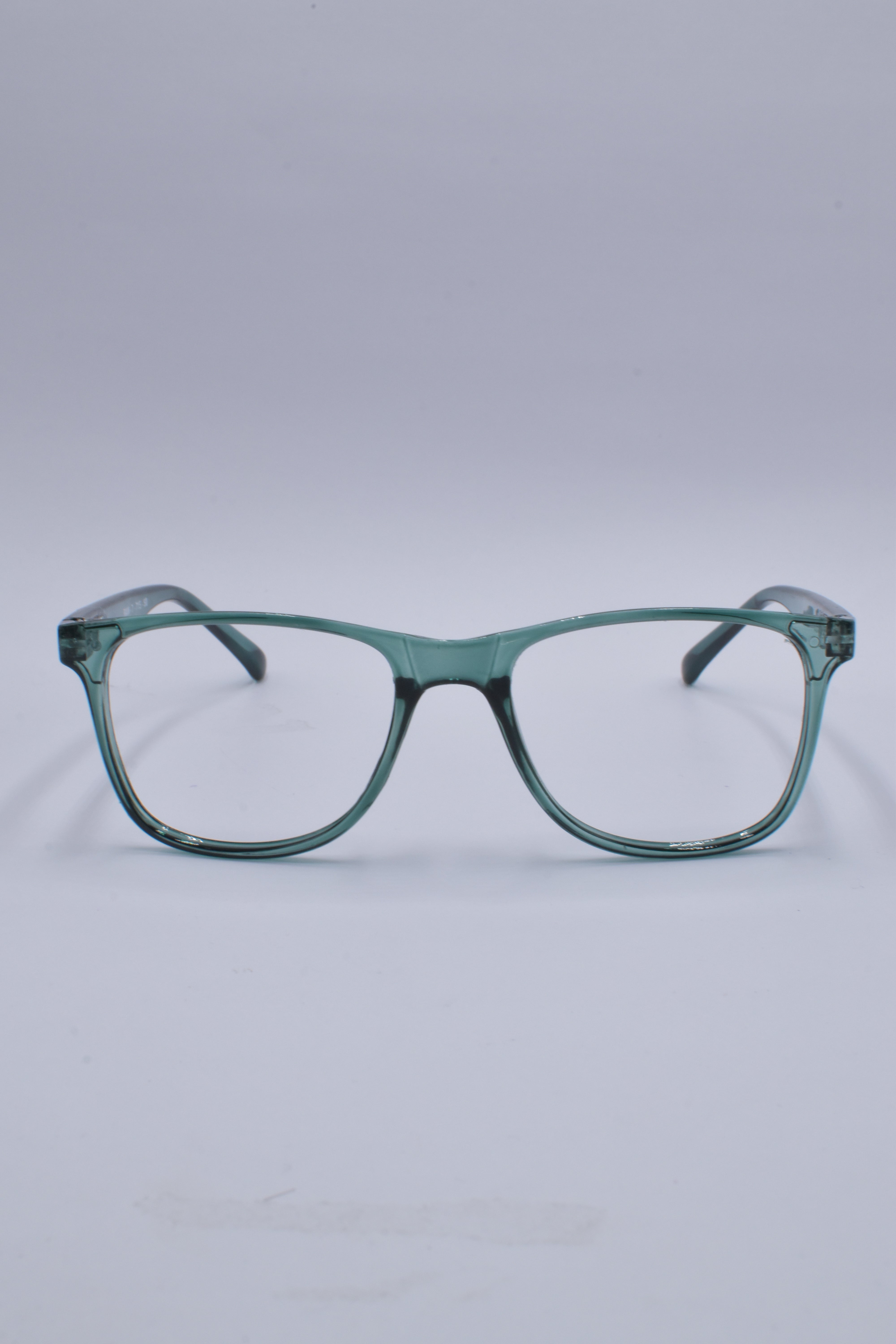 vision plus transparent glossy dark green frame