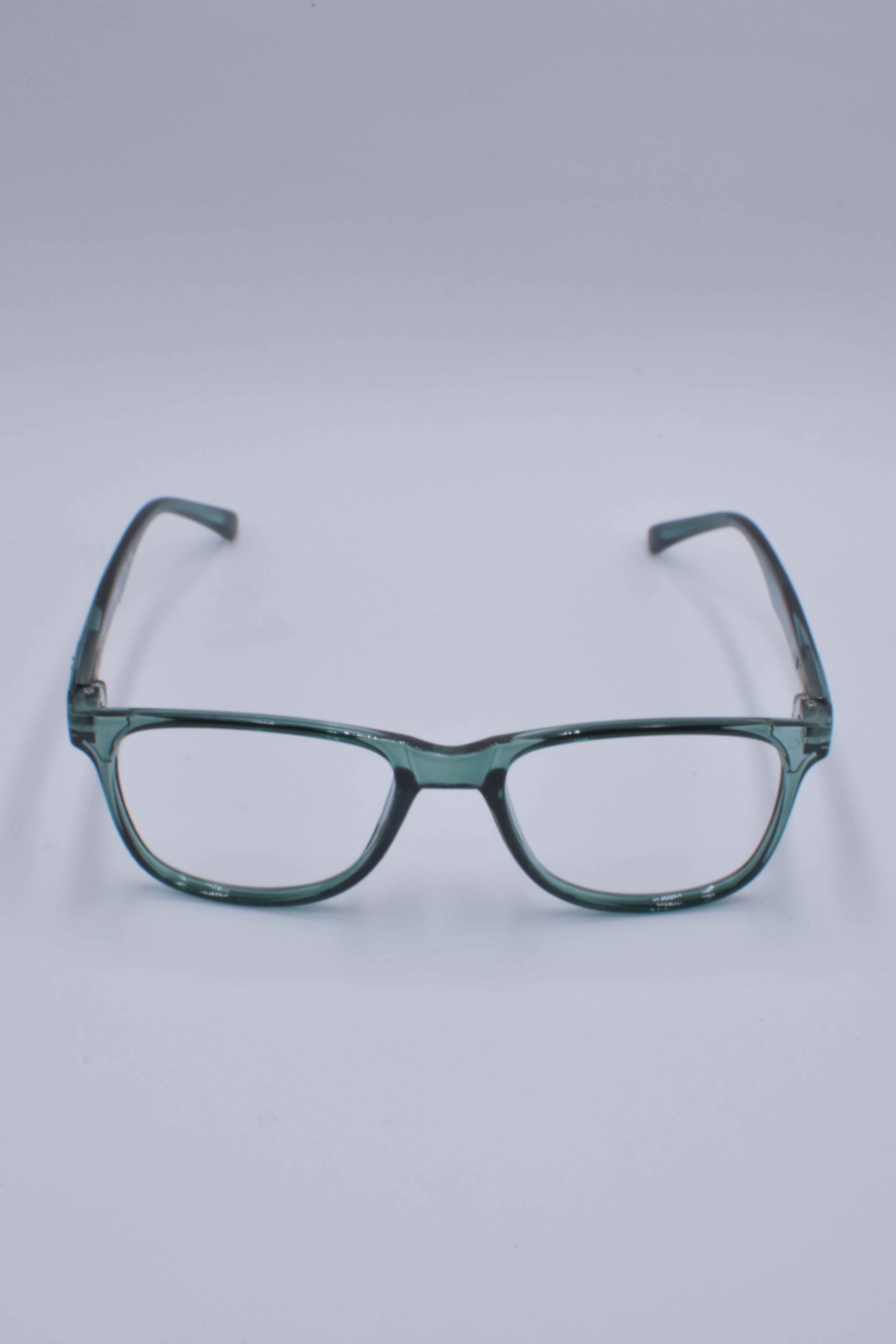 vision plus transparent glossy dark green frame