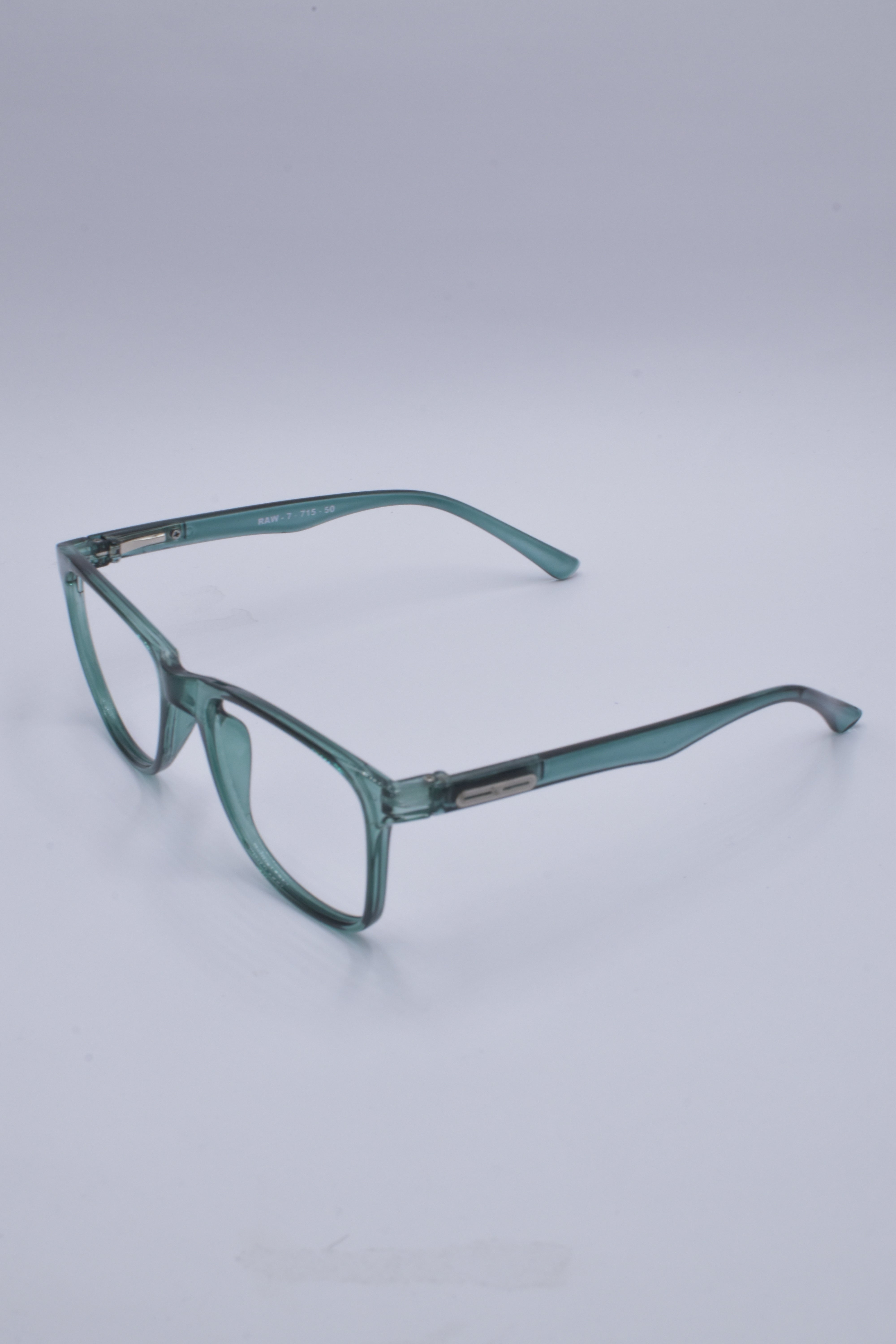 vision plus transparent glossy dark green frame