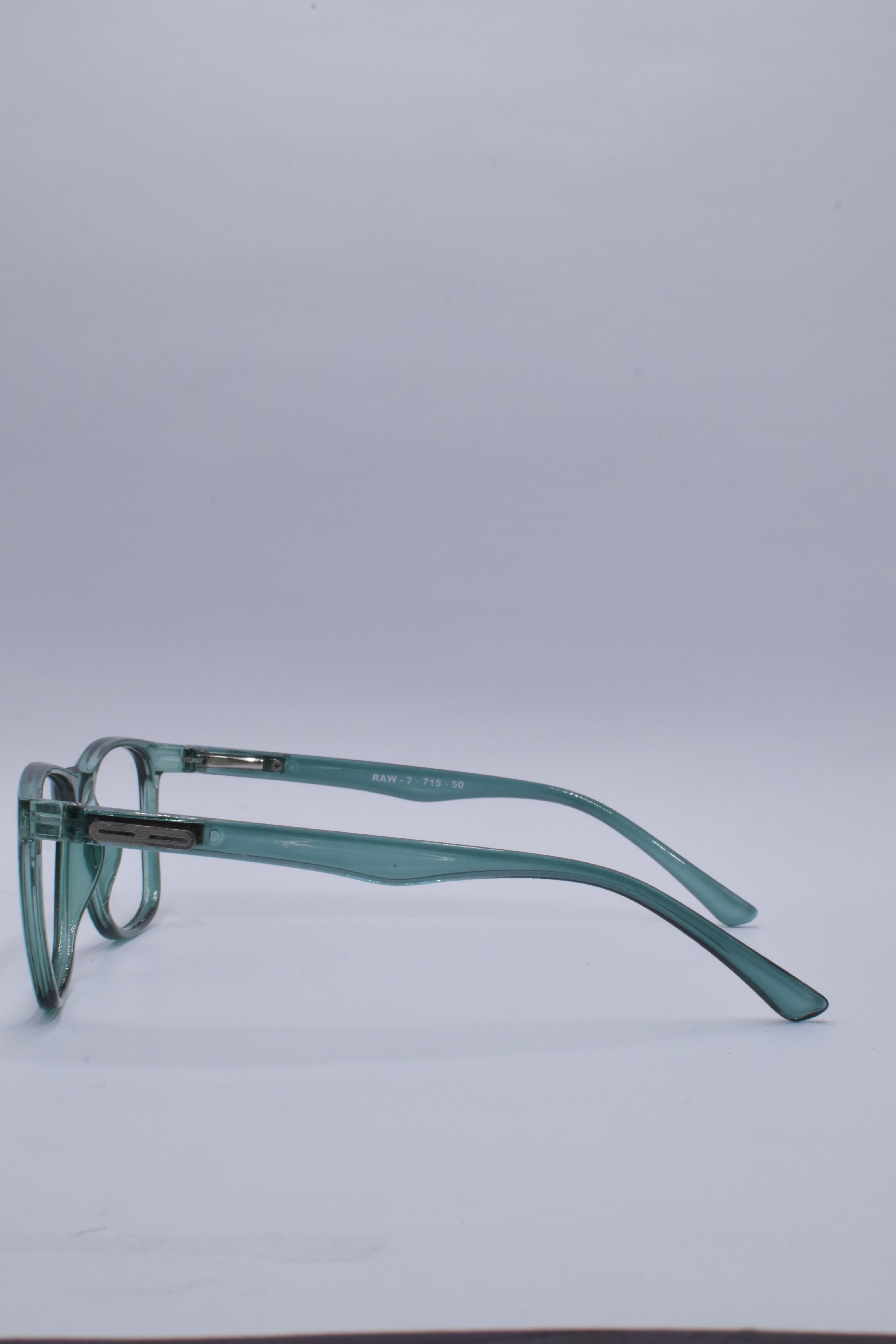 vision plus transparent glossy dark green frame