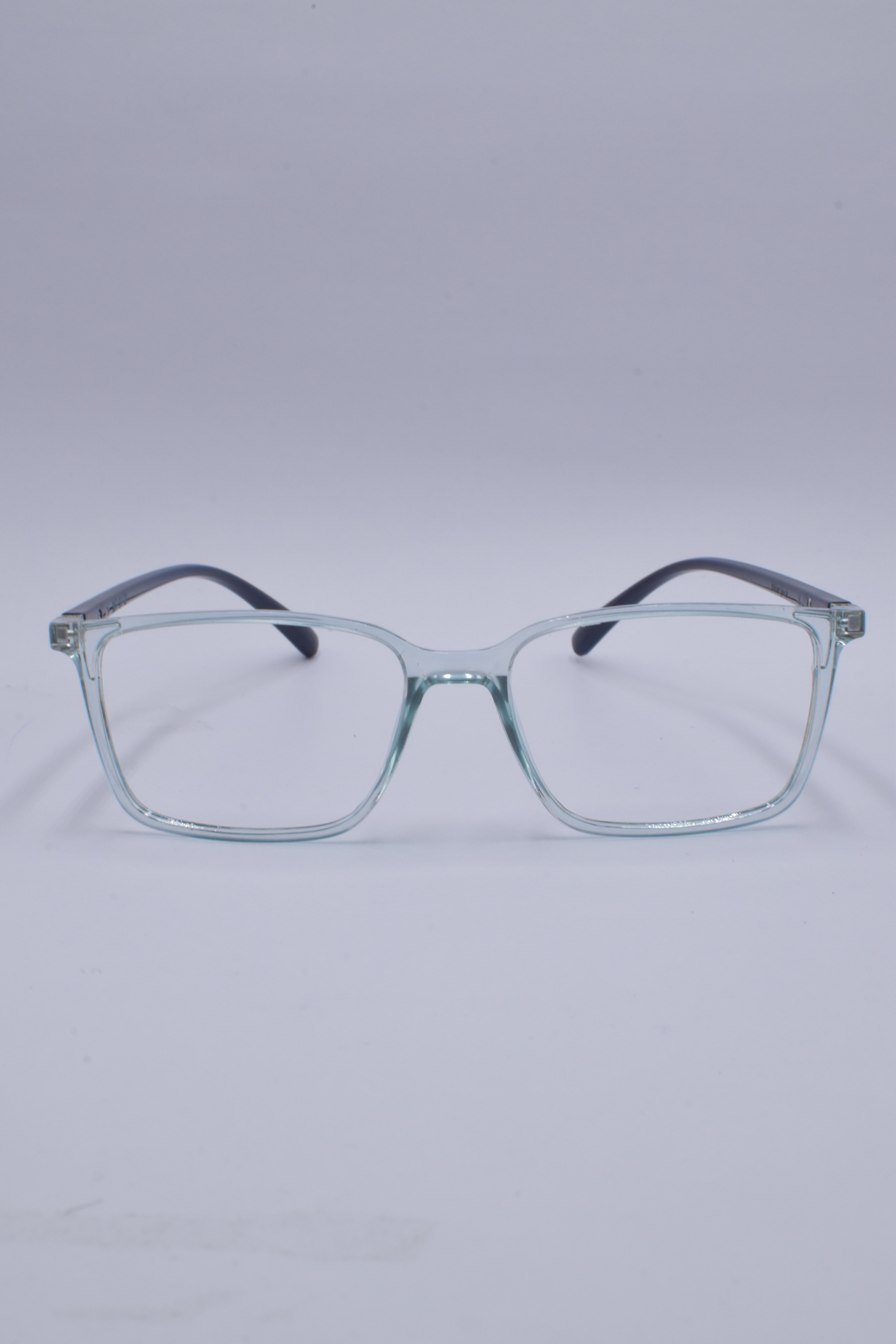 vision plus transparent light blue frame
