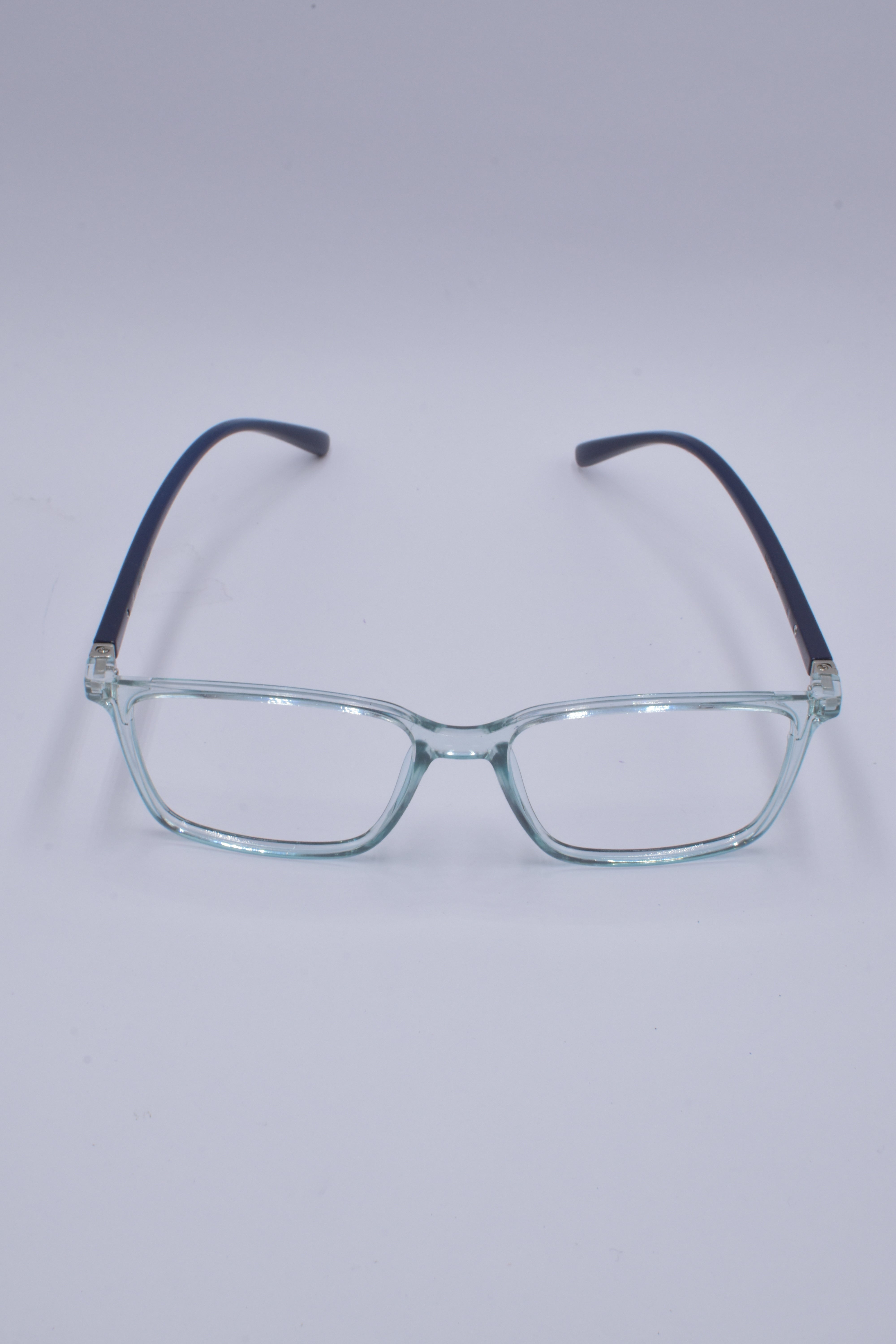 vision plus transparent light blue frame
