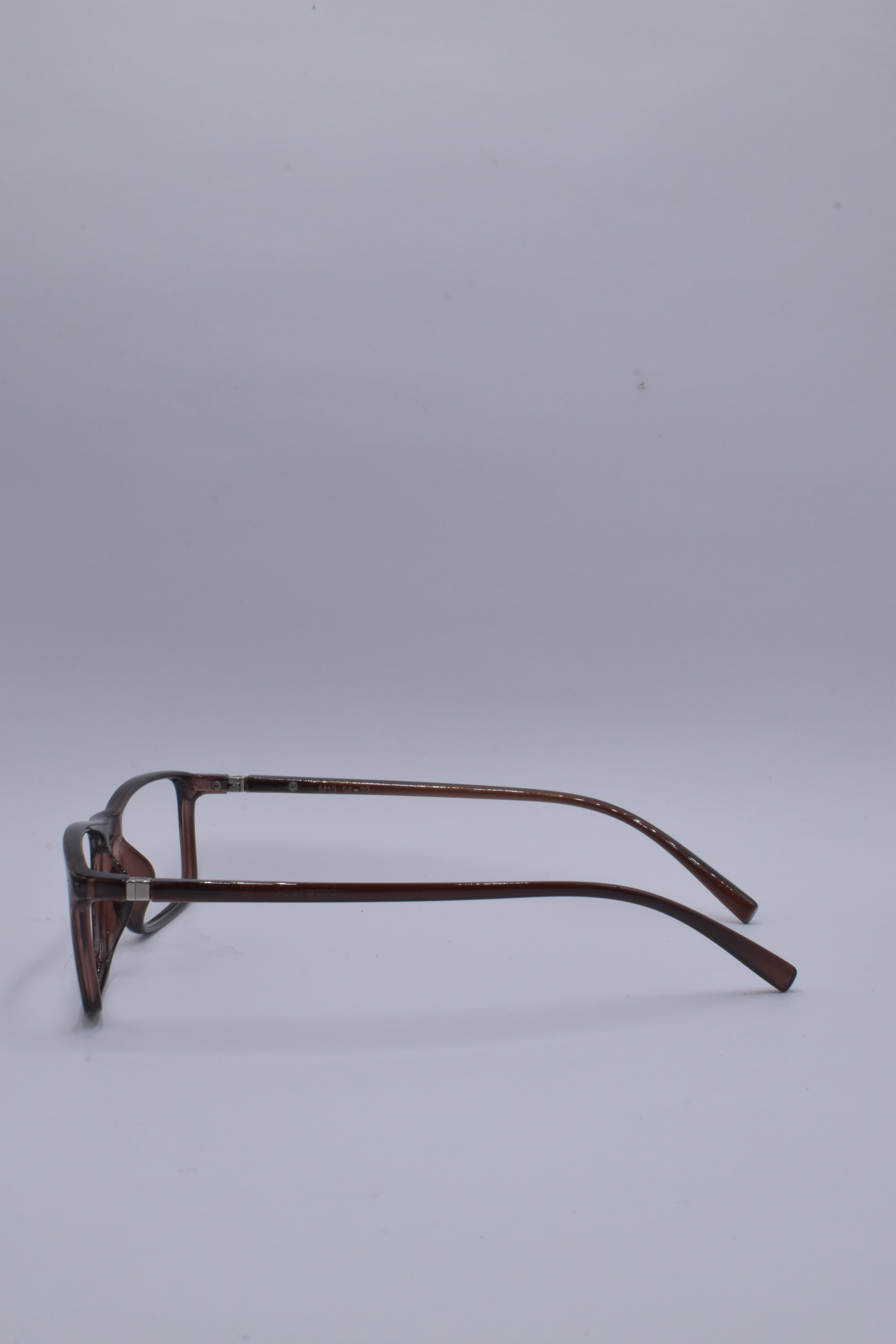 vision plus transparent honey brown frame