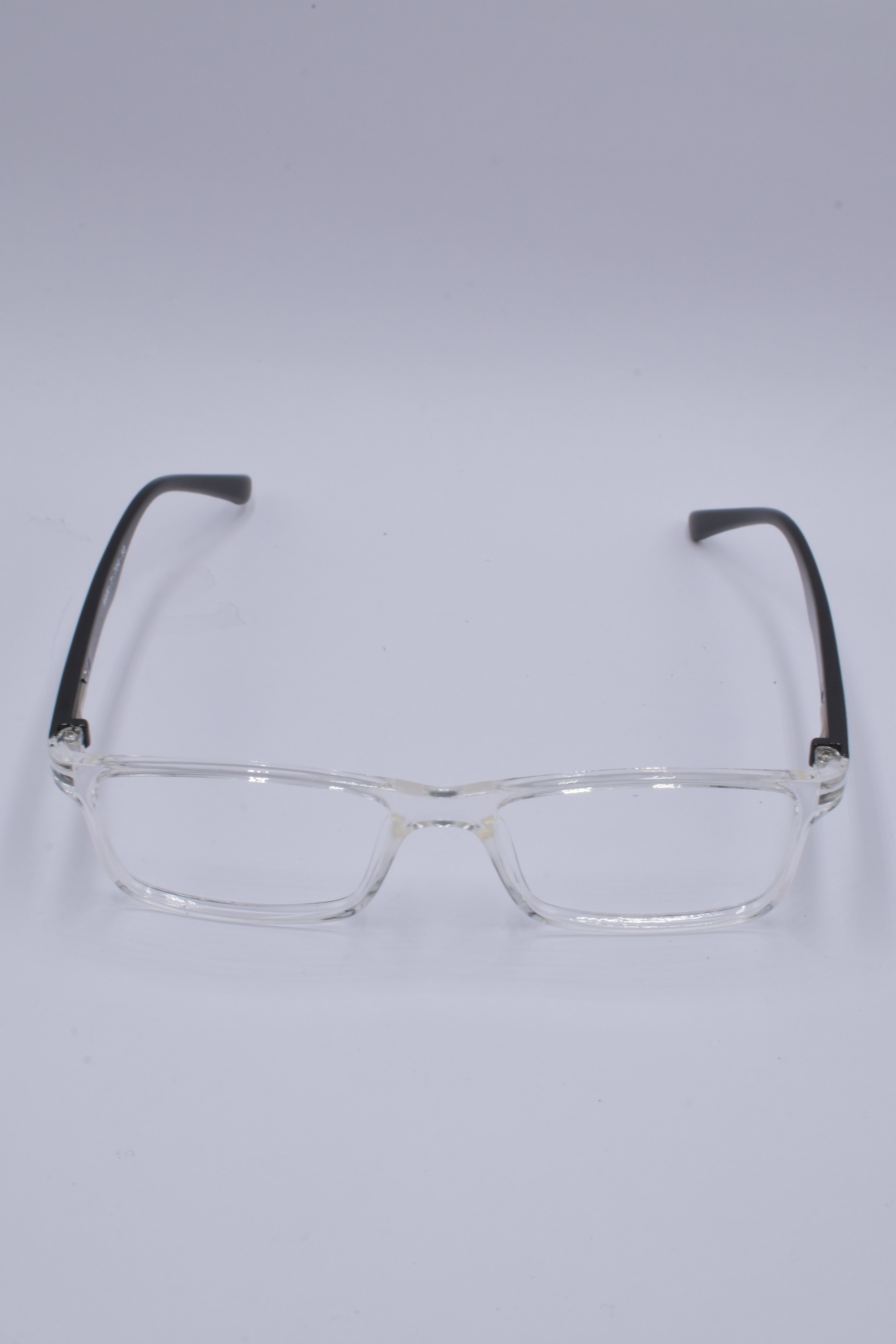 vision plus transparent white and black frame