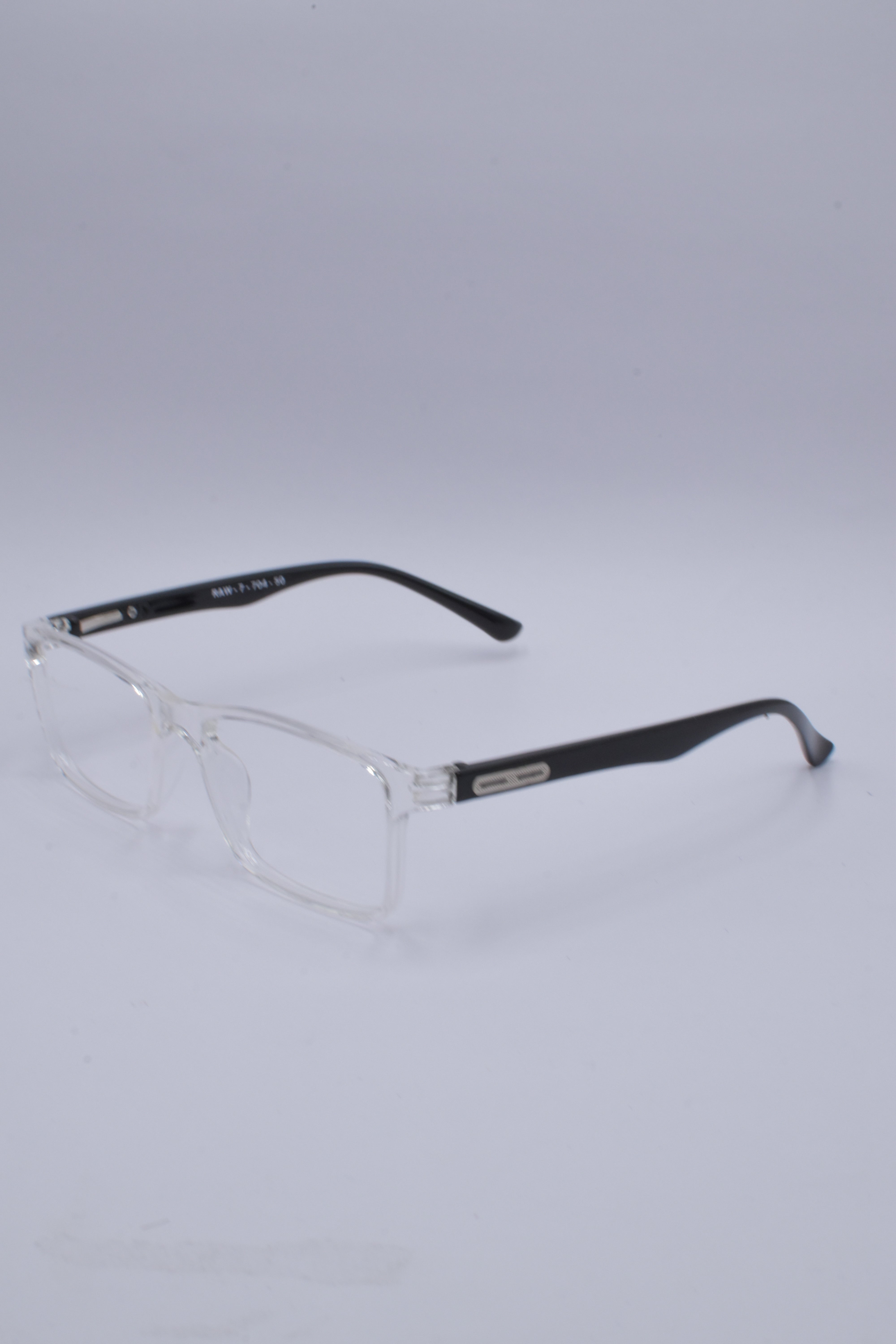 vision plus transparent white and black frame