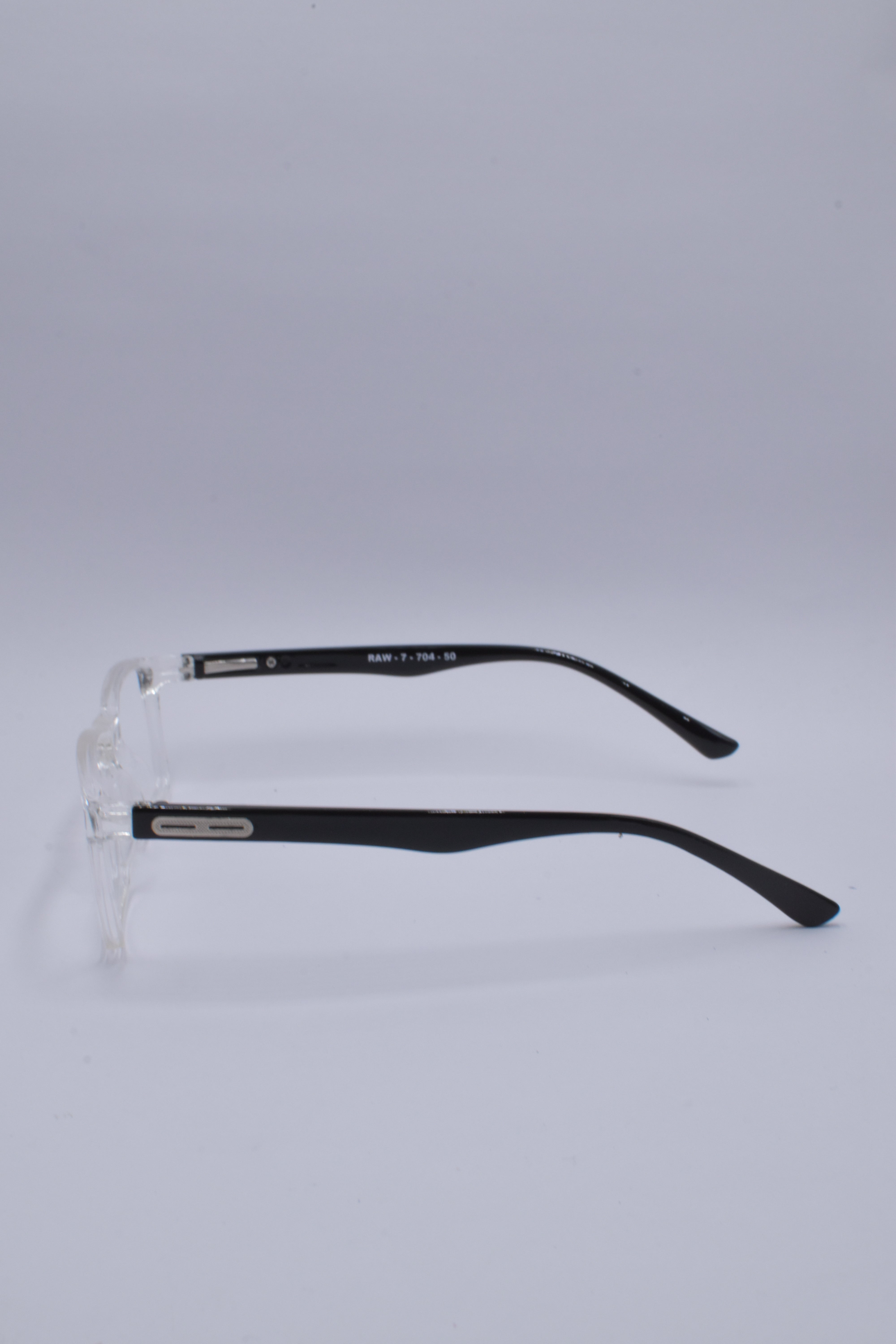 vision plus transparent white and black frame