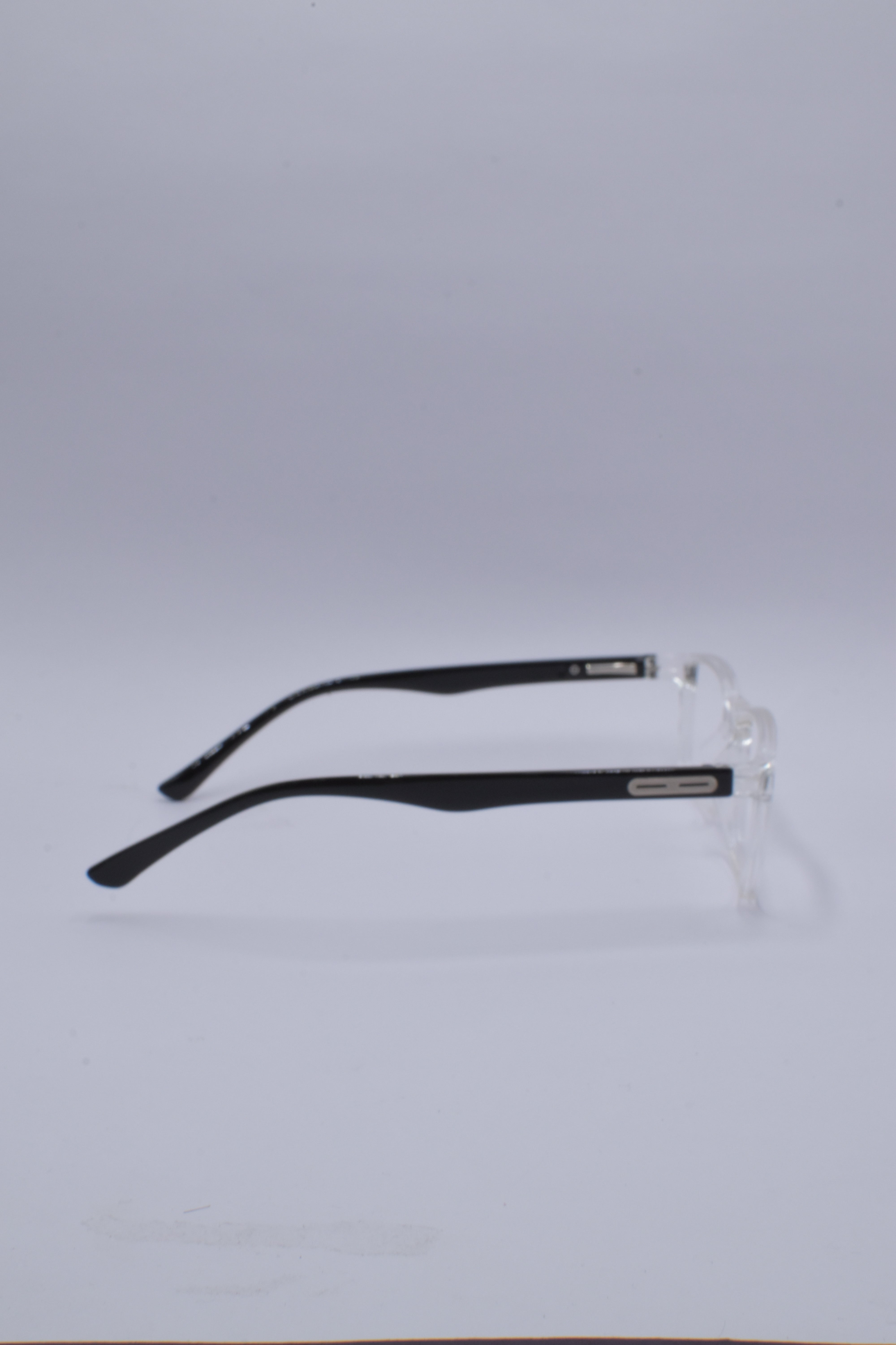 vision plus transparent white and black frame
