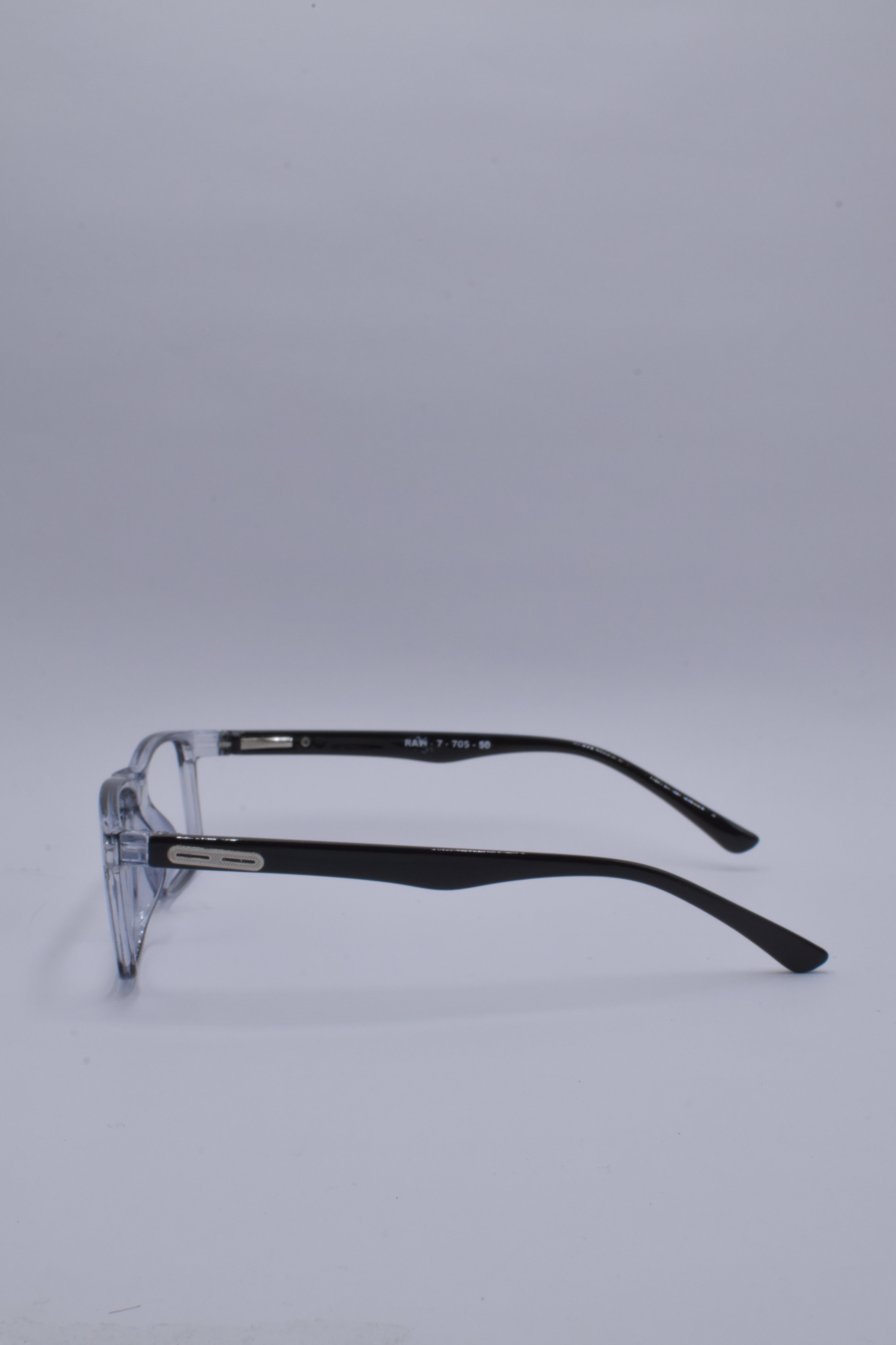 vision plus transparent gray and black frame