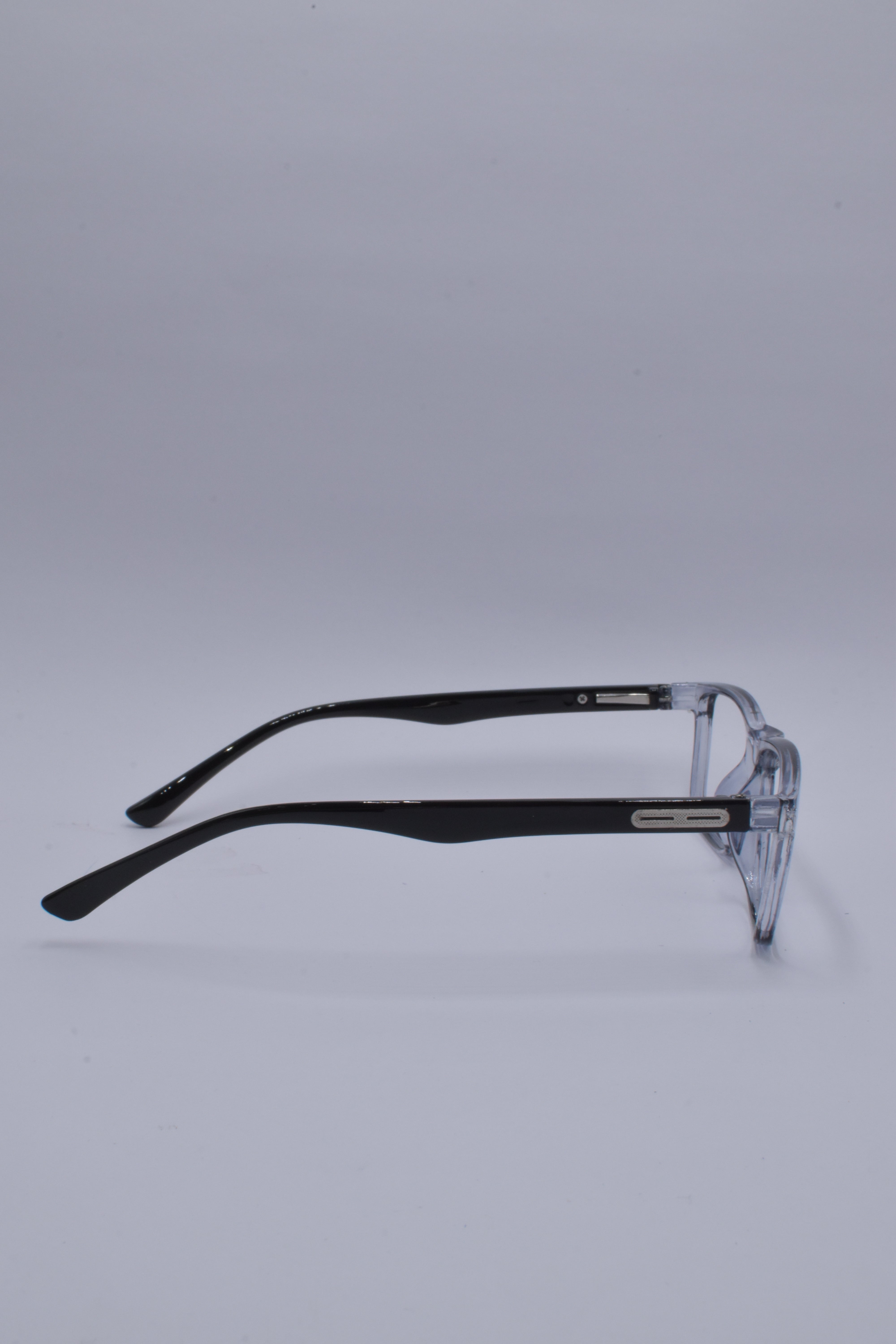 vision plus transparent gray and black frame