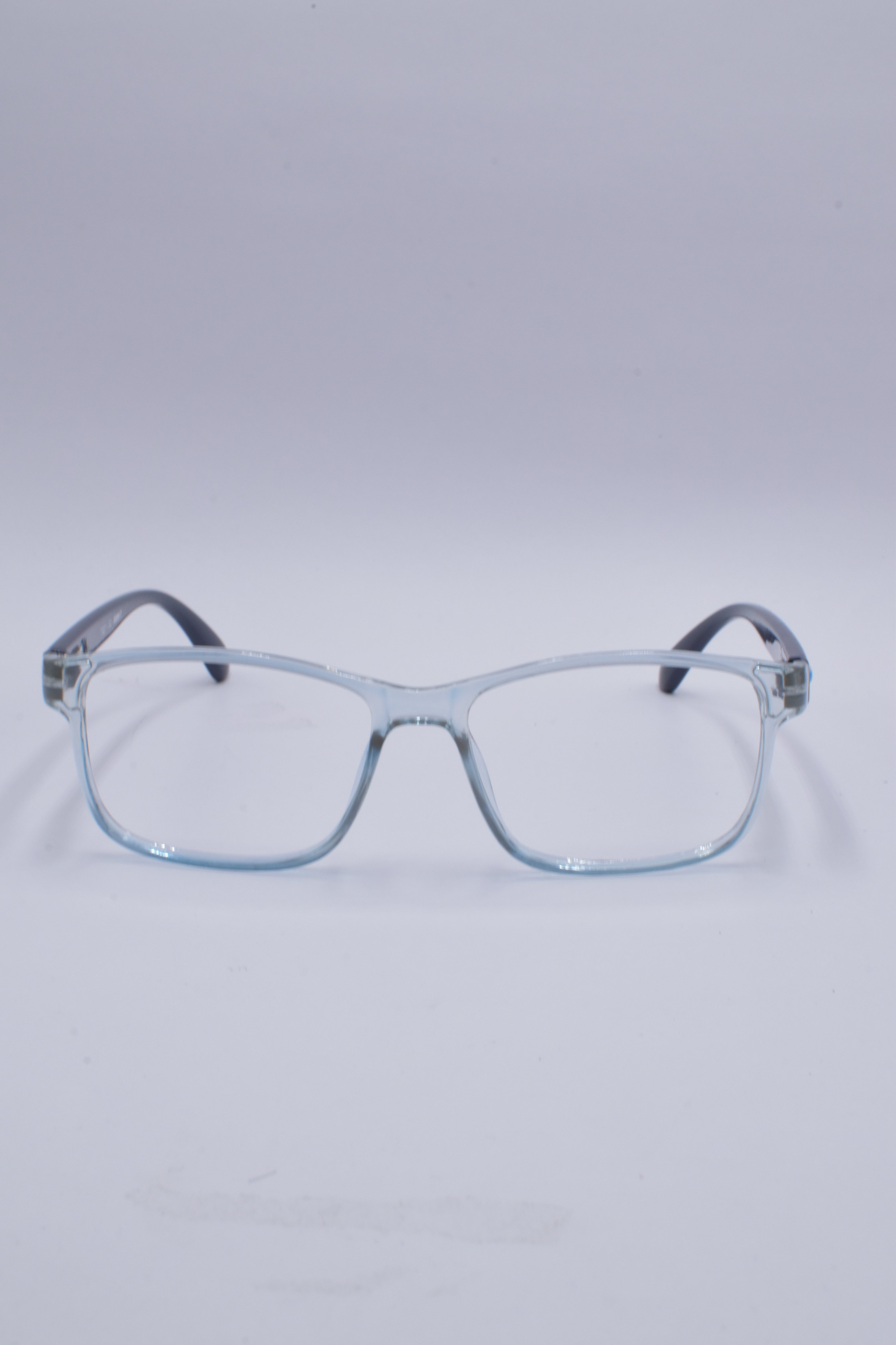 vision plus transparent light blue frame