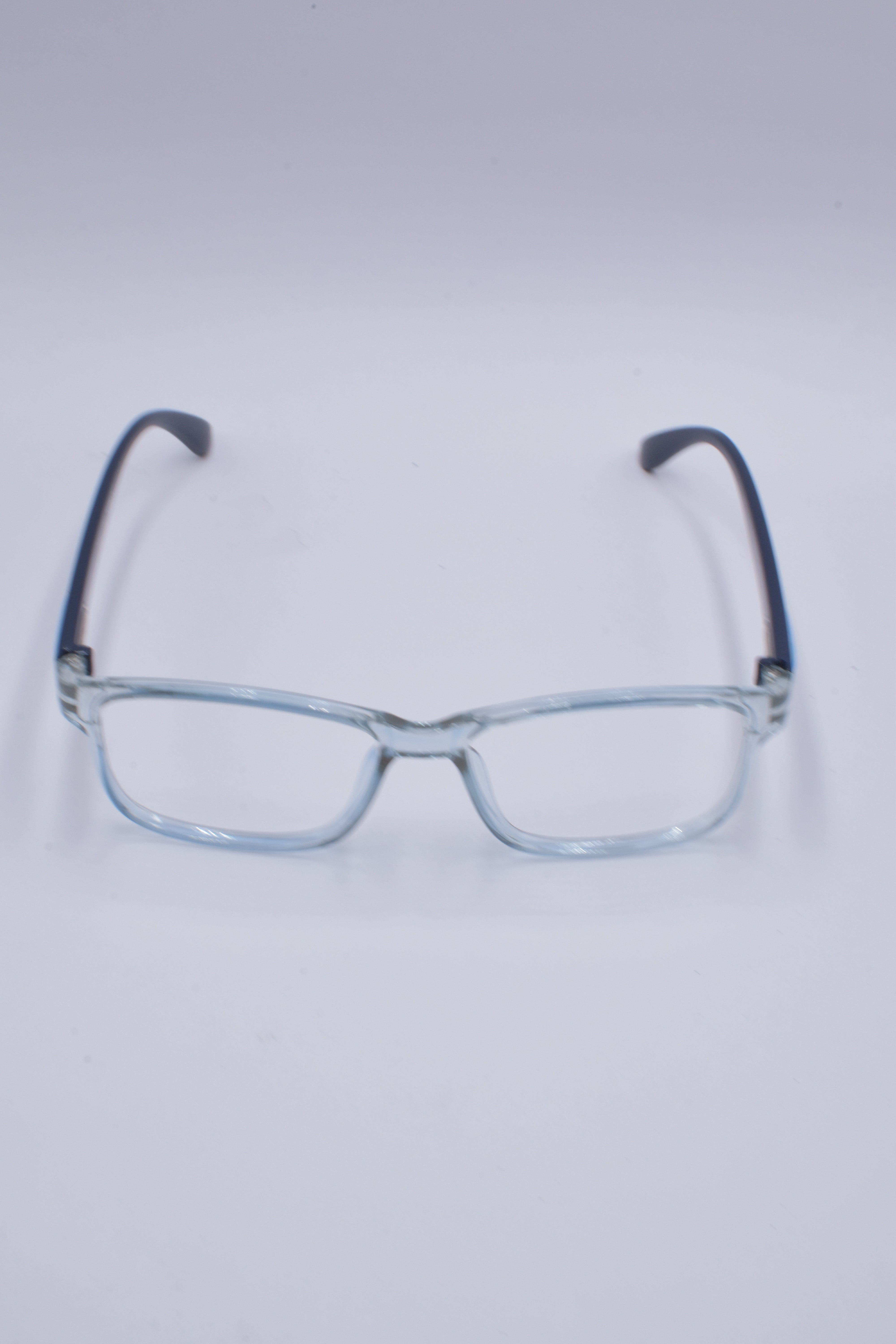 vision plus transparent light blue frame