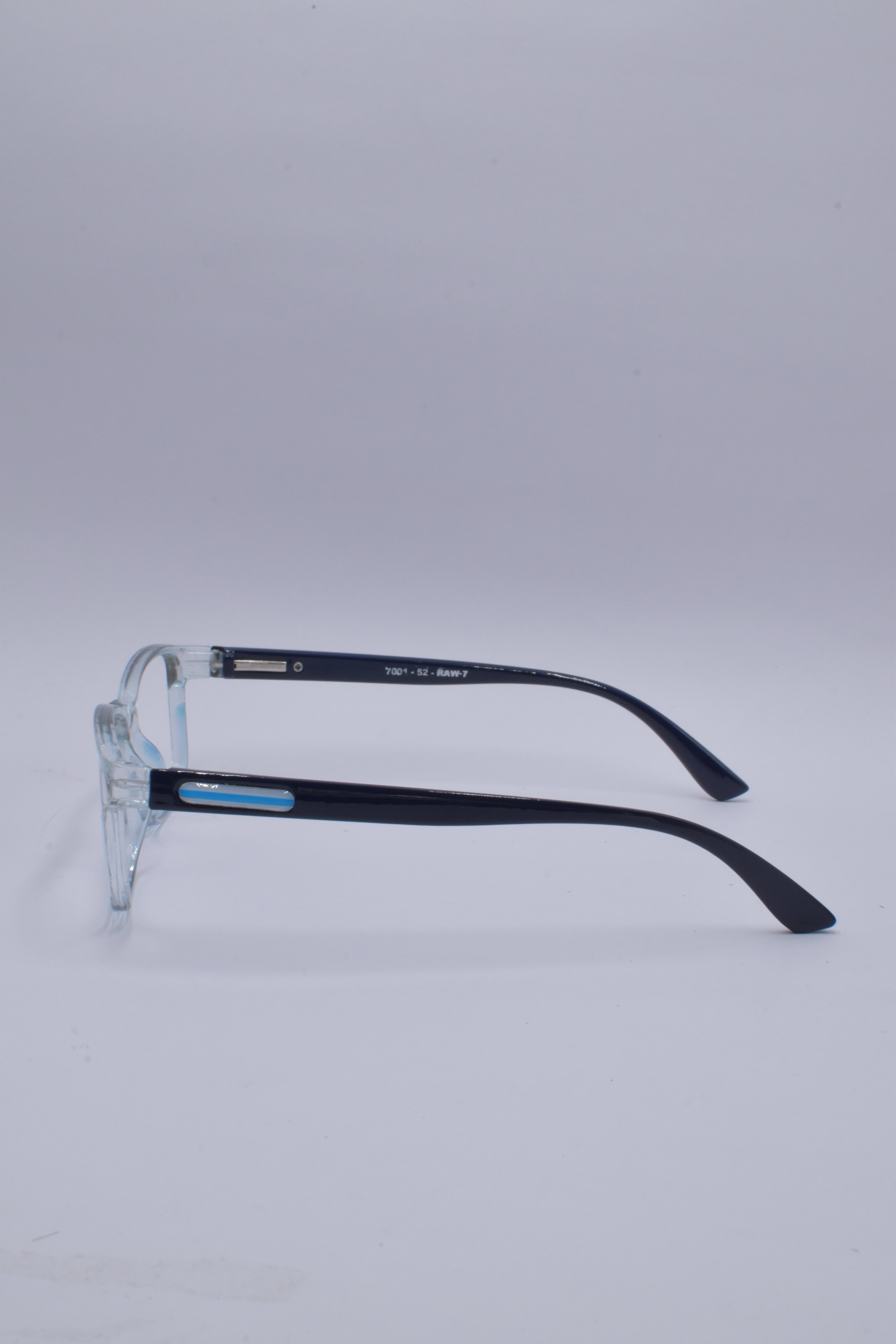 vision plus transparent light blue frame