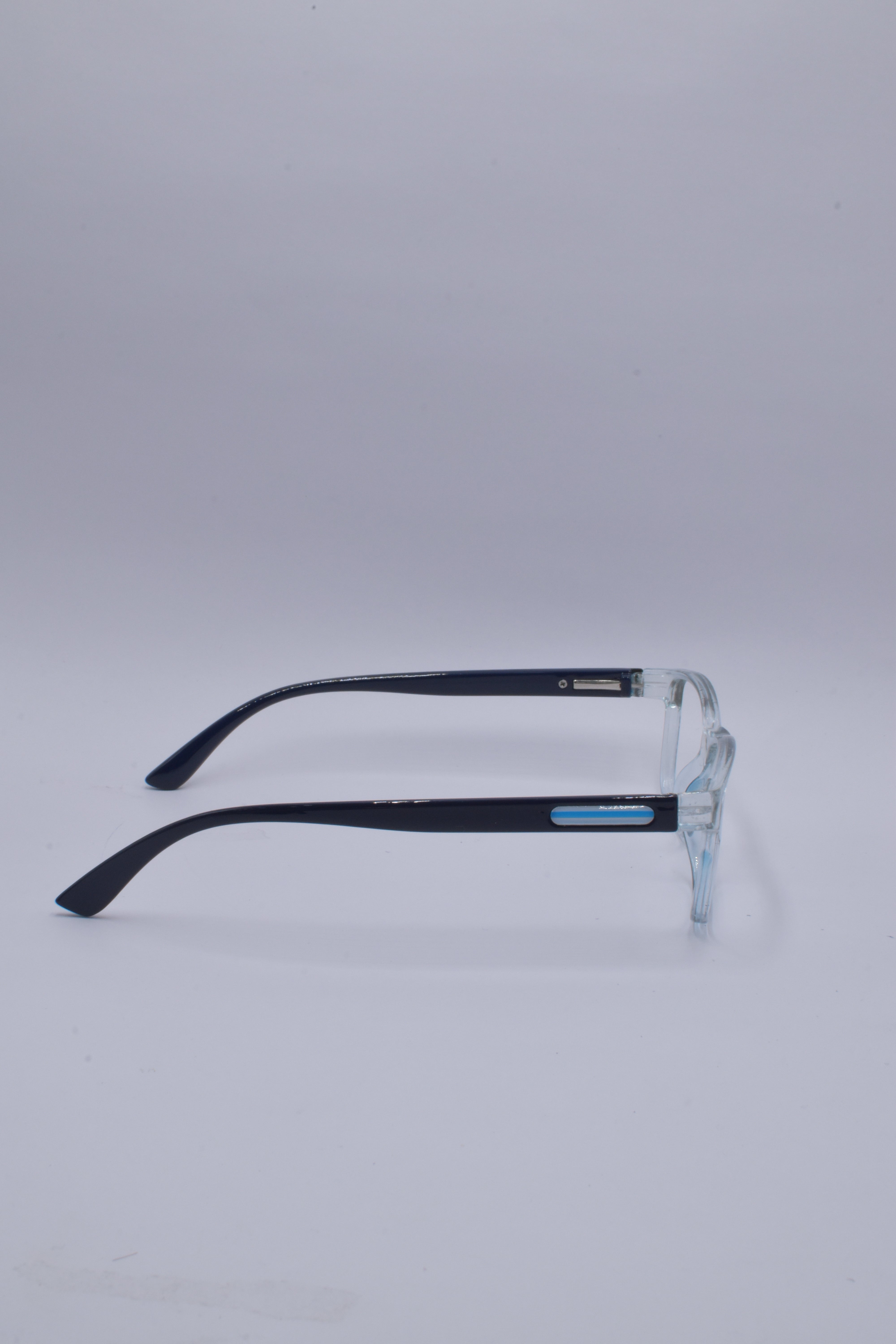 vision plus transparent light blue frame