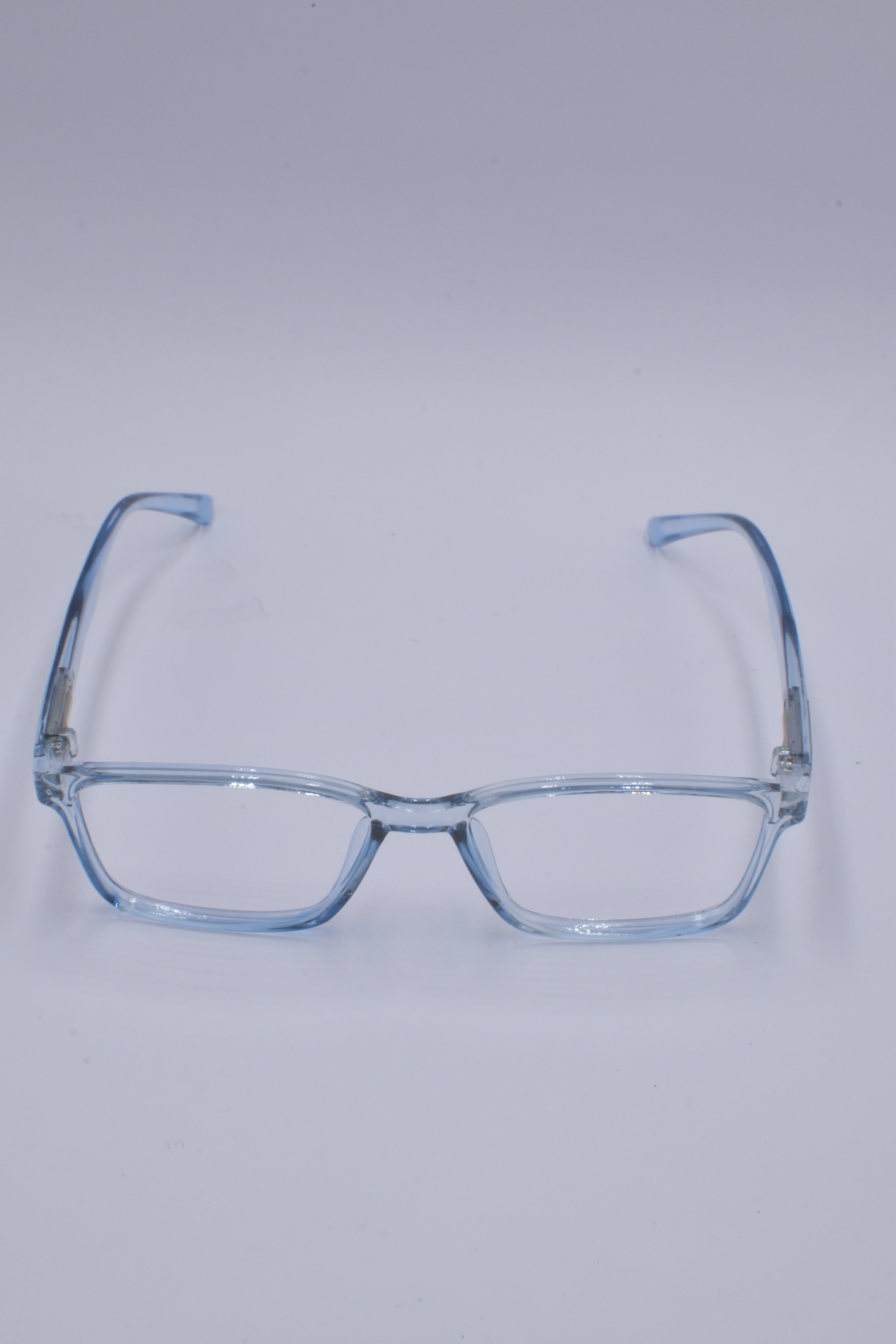 vision plus transparent light blue frame