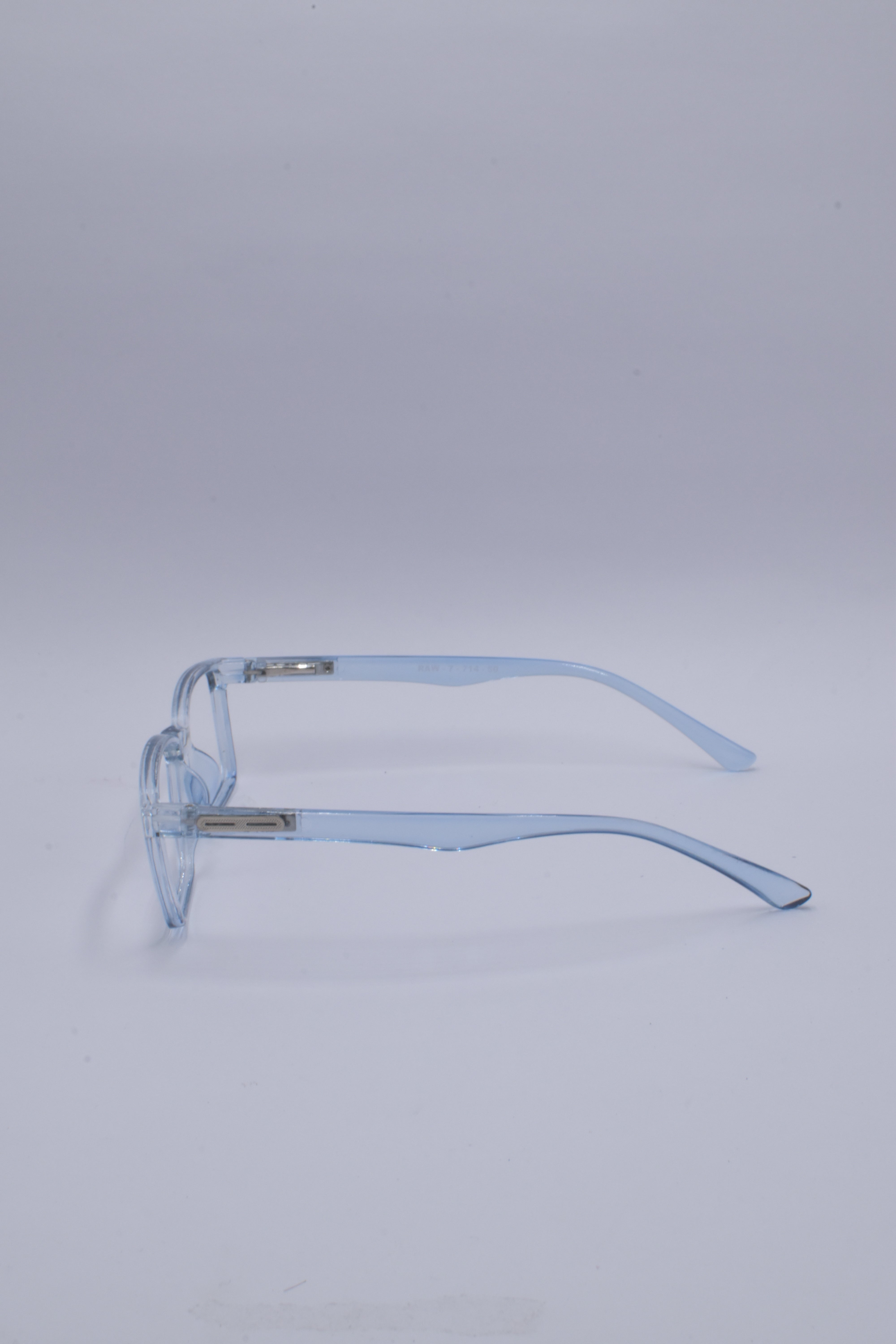 vision plus transparent light blue frame