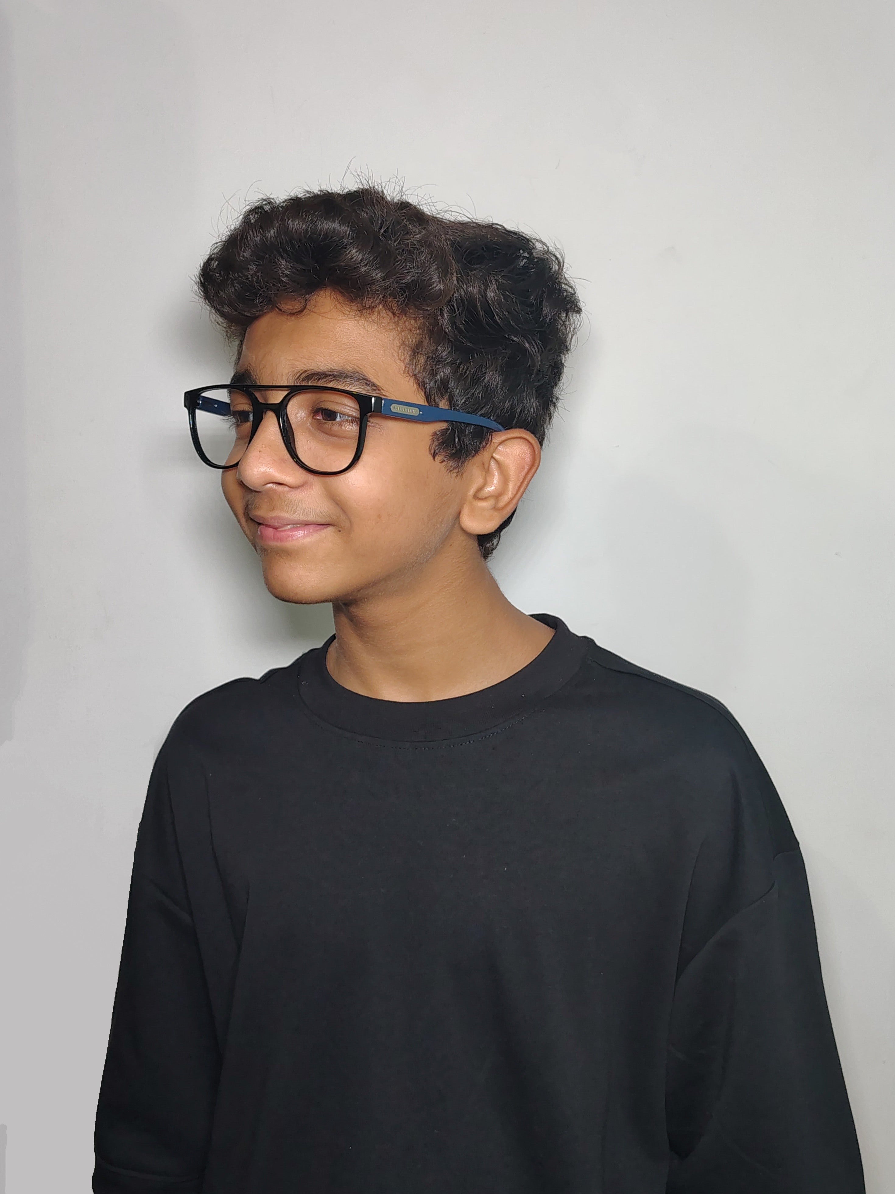 Attraction double Bar Glossy Black And Blue Frame