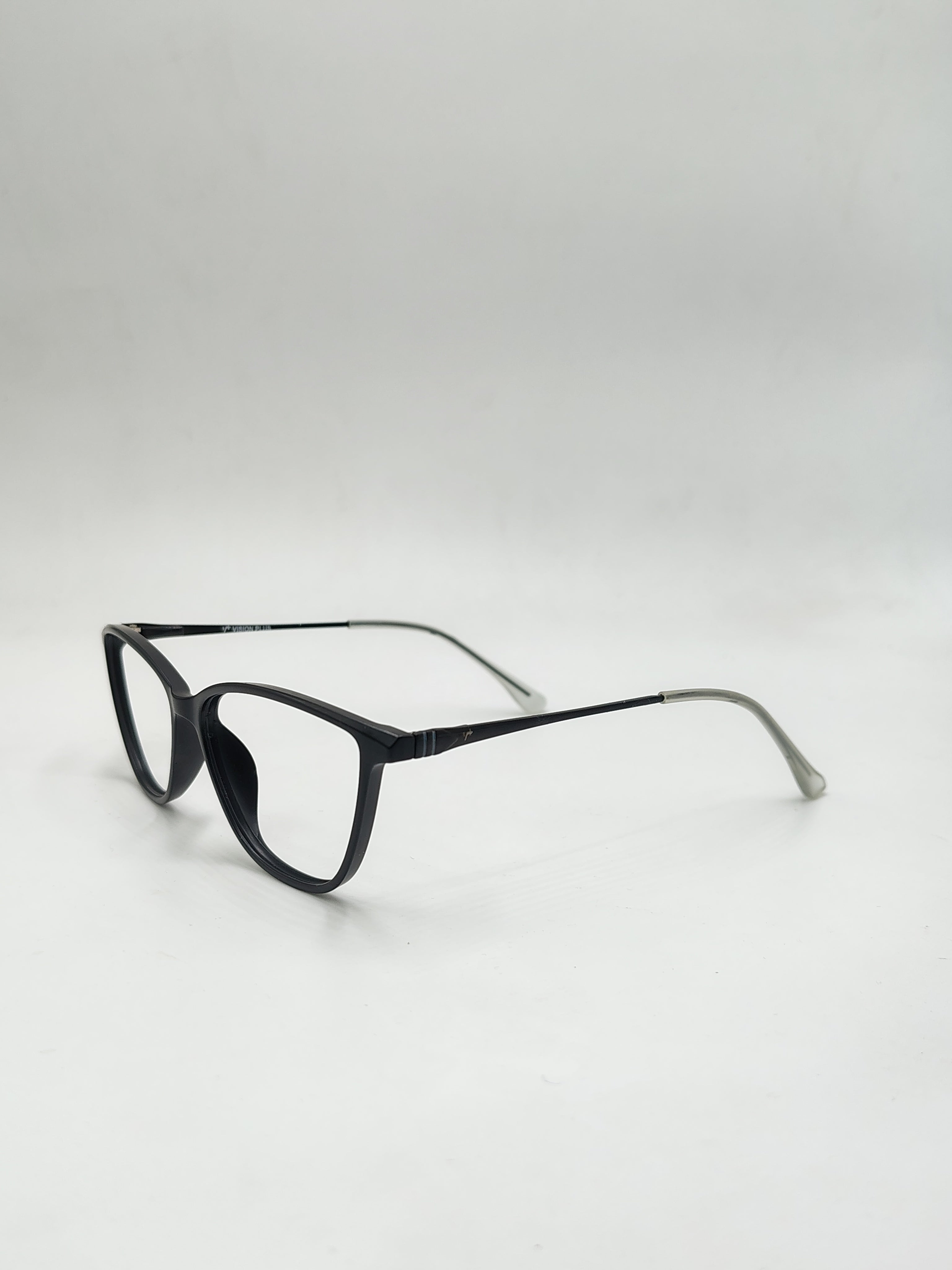 vision plus Cat Eye Matte Black Frame