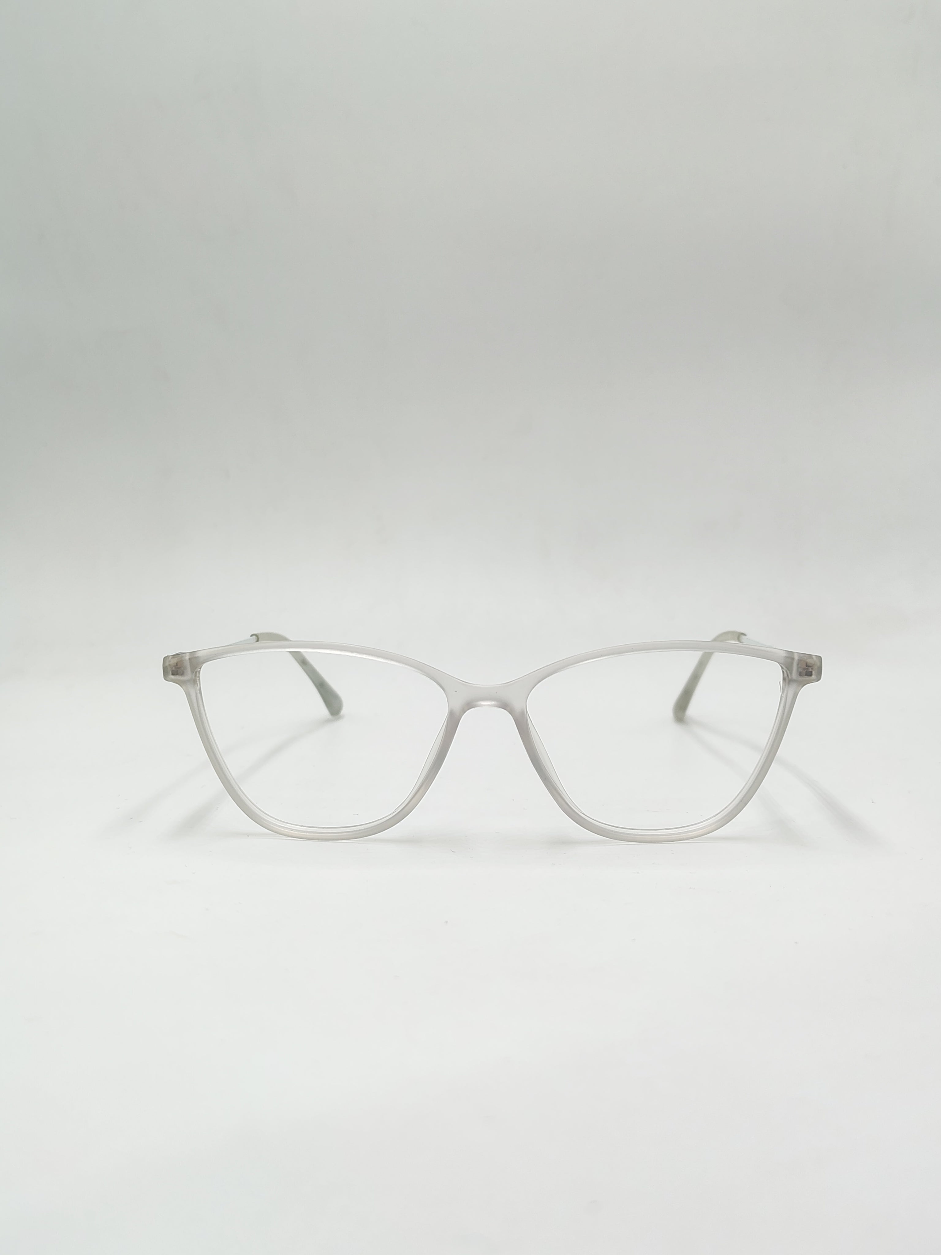 Cat Eye Matte White Frame