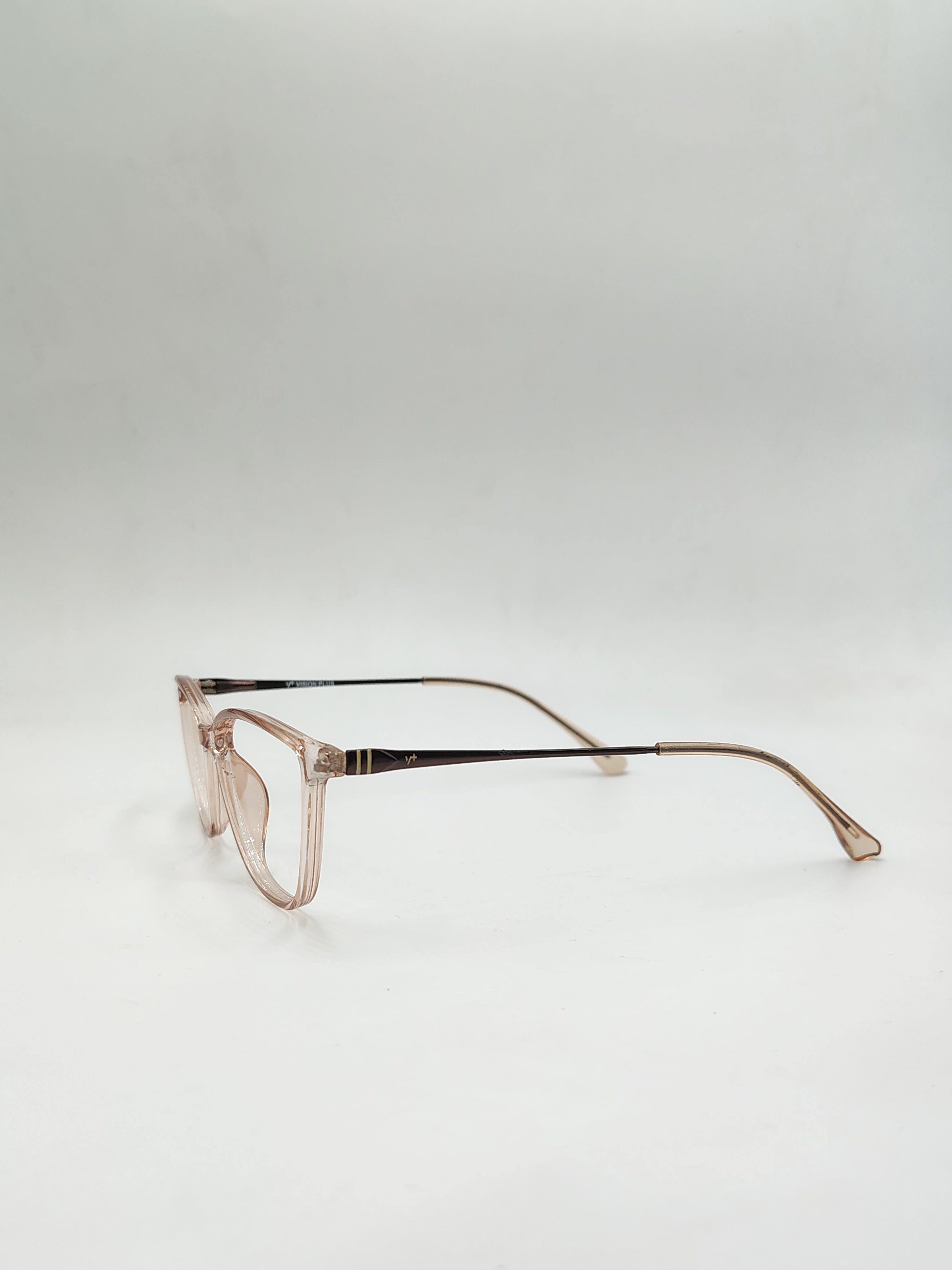 Vision plus Cat Eye Crystal Brown Frame