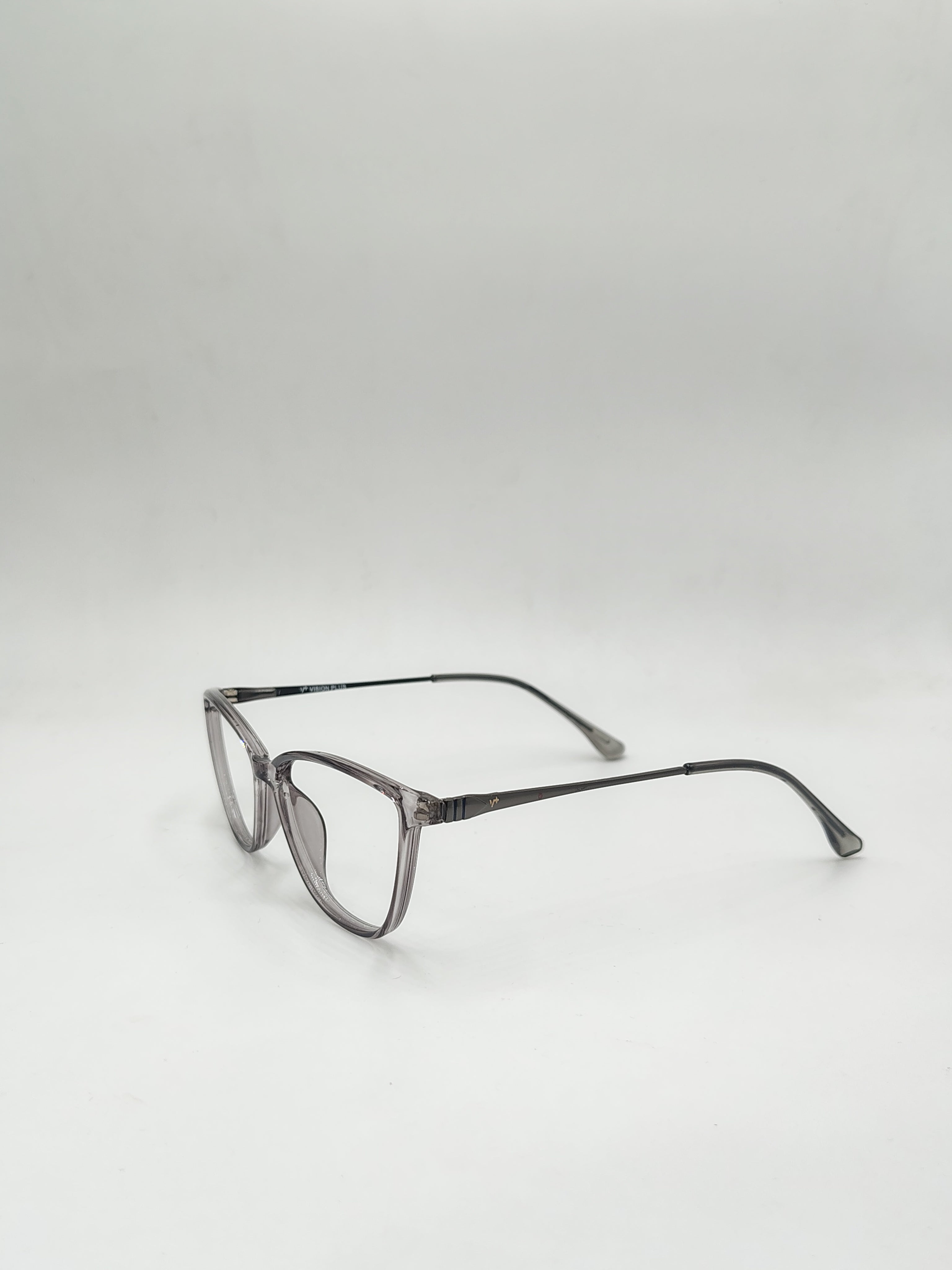 Vision plus Cat Eye Crystal Silver Frame