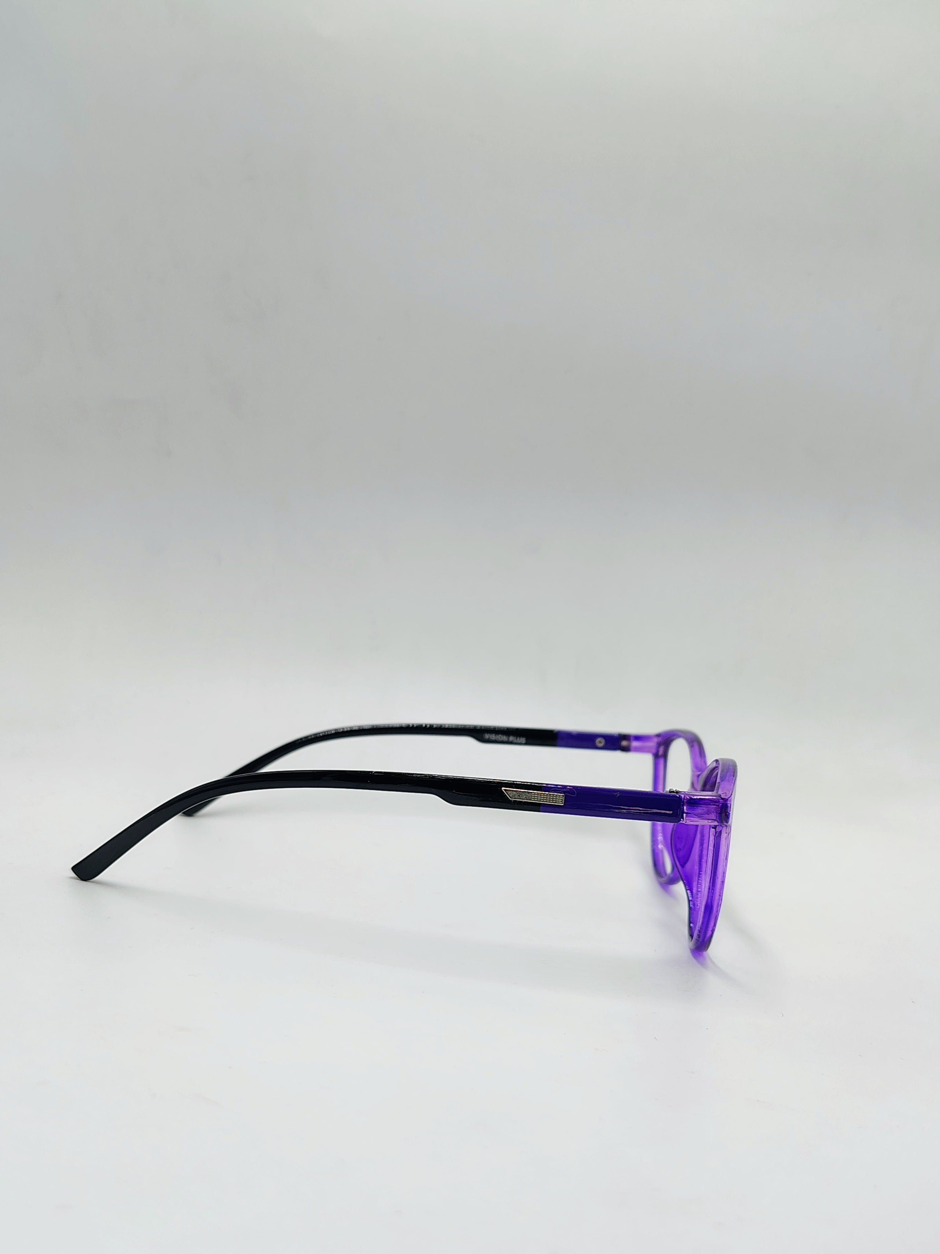 Vision plus Cat Eye Crystal Purple And Black Frame