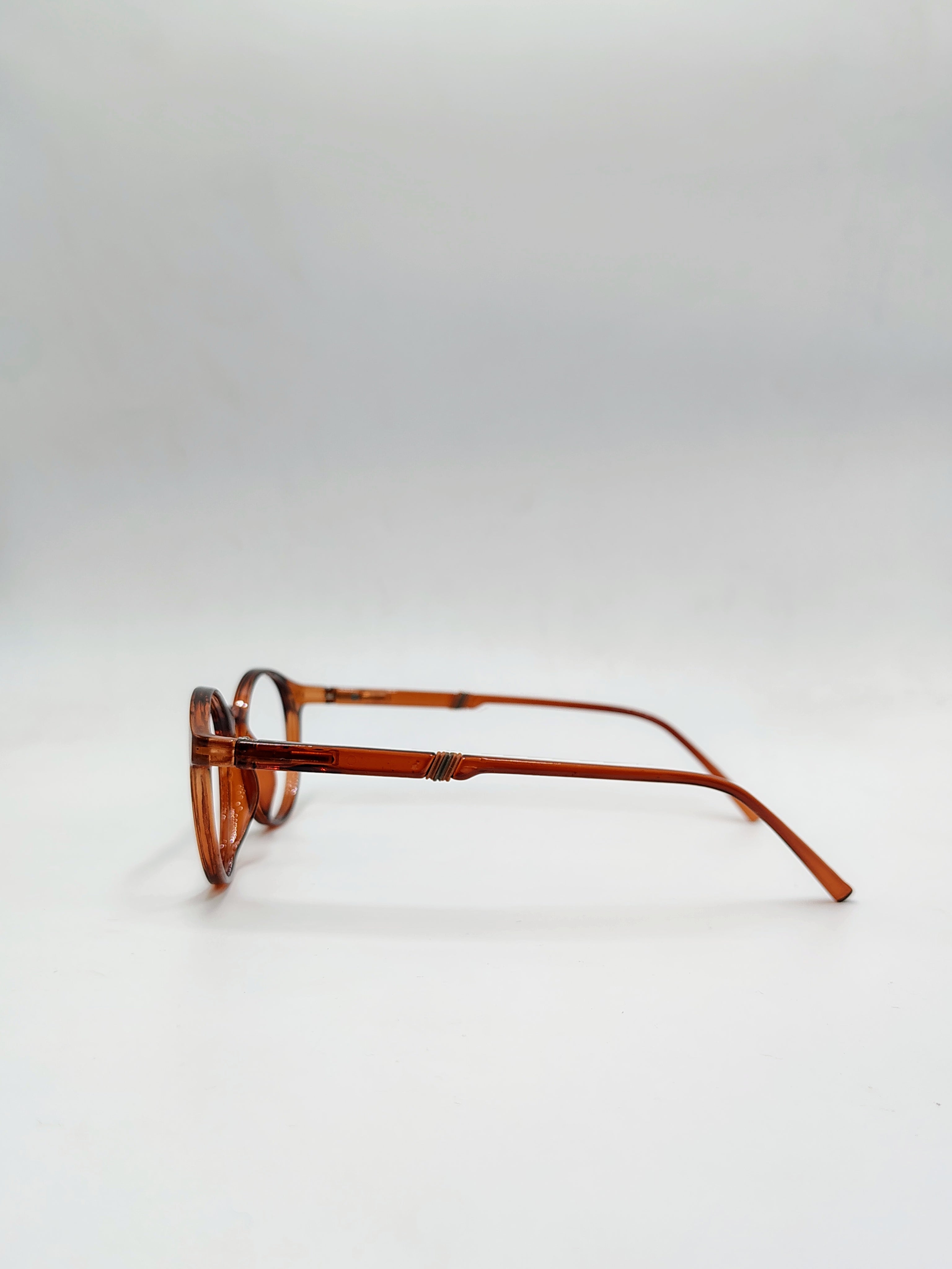 Crystal Circle Brown Frame