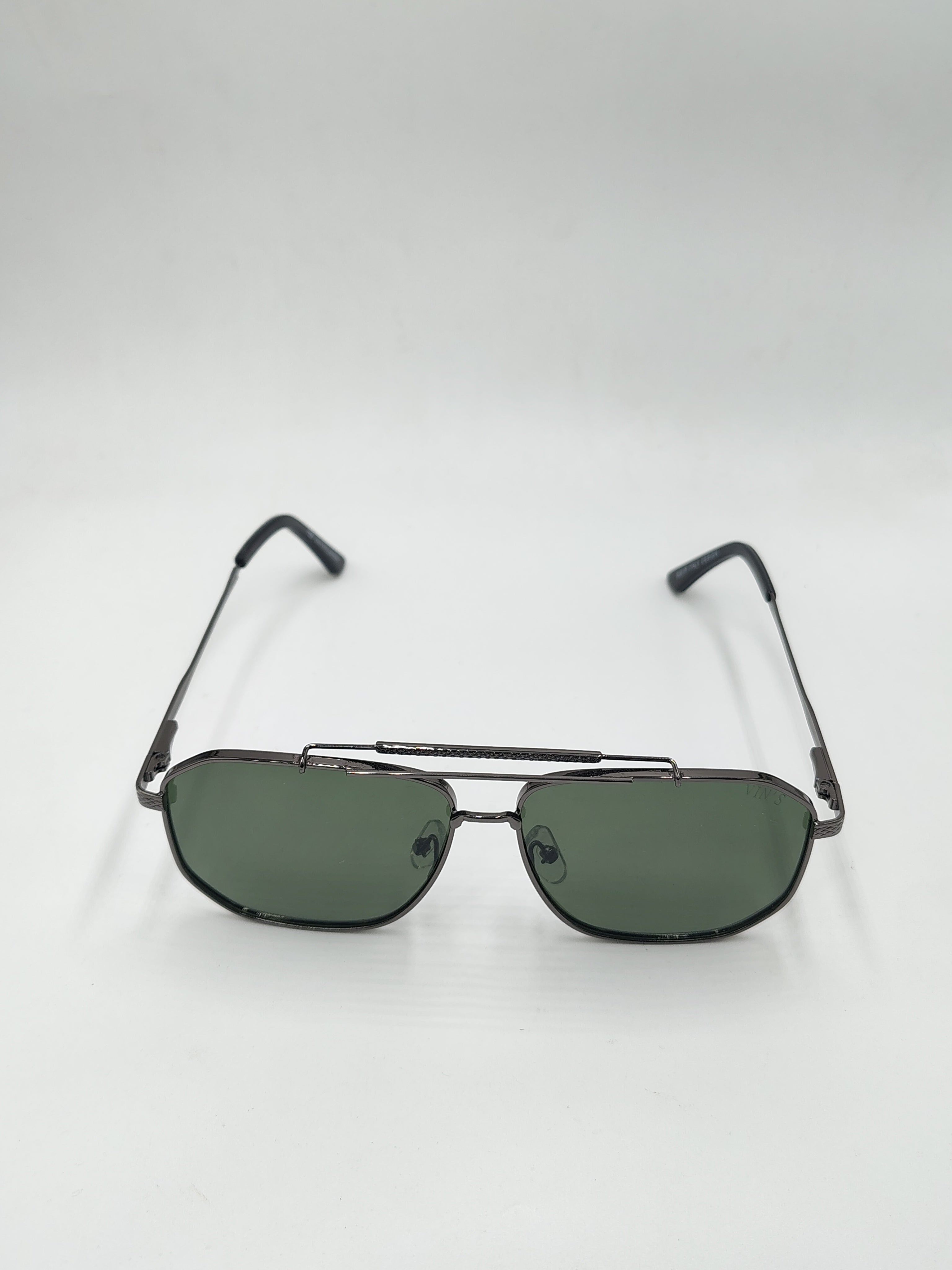 Vin's Polarized Green Shade Metal Frame