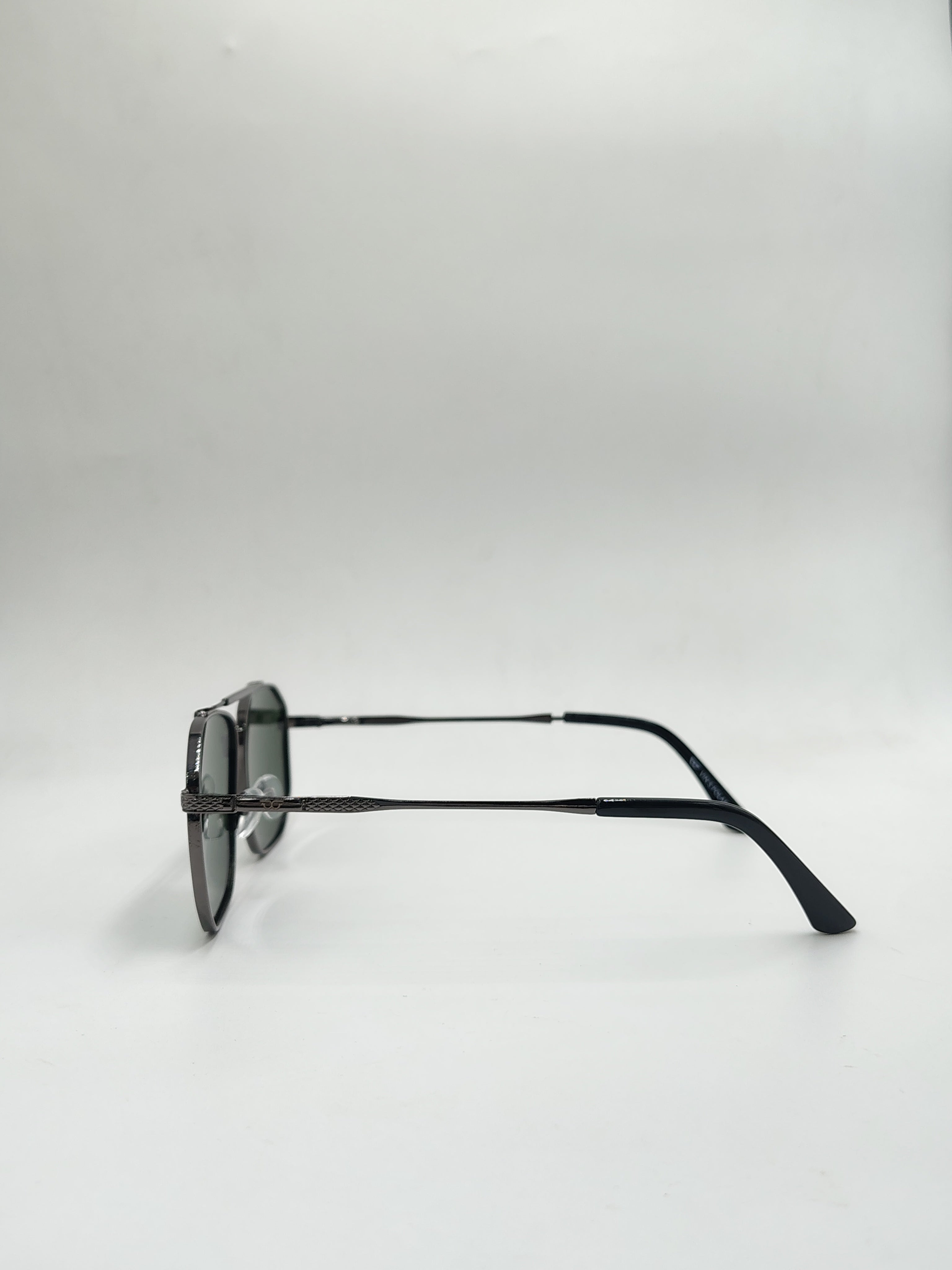 Vin's Polarized Green Shade Metal Frame