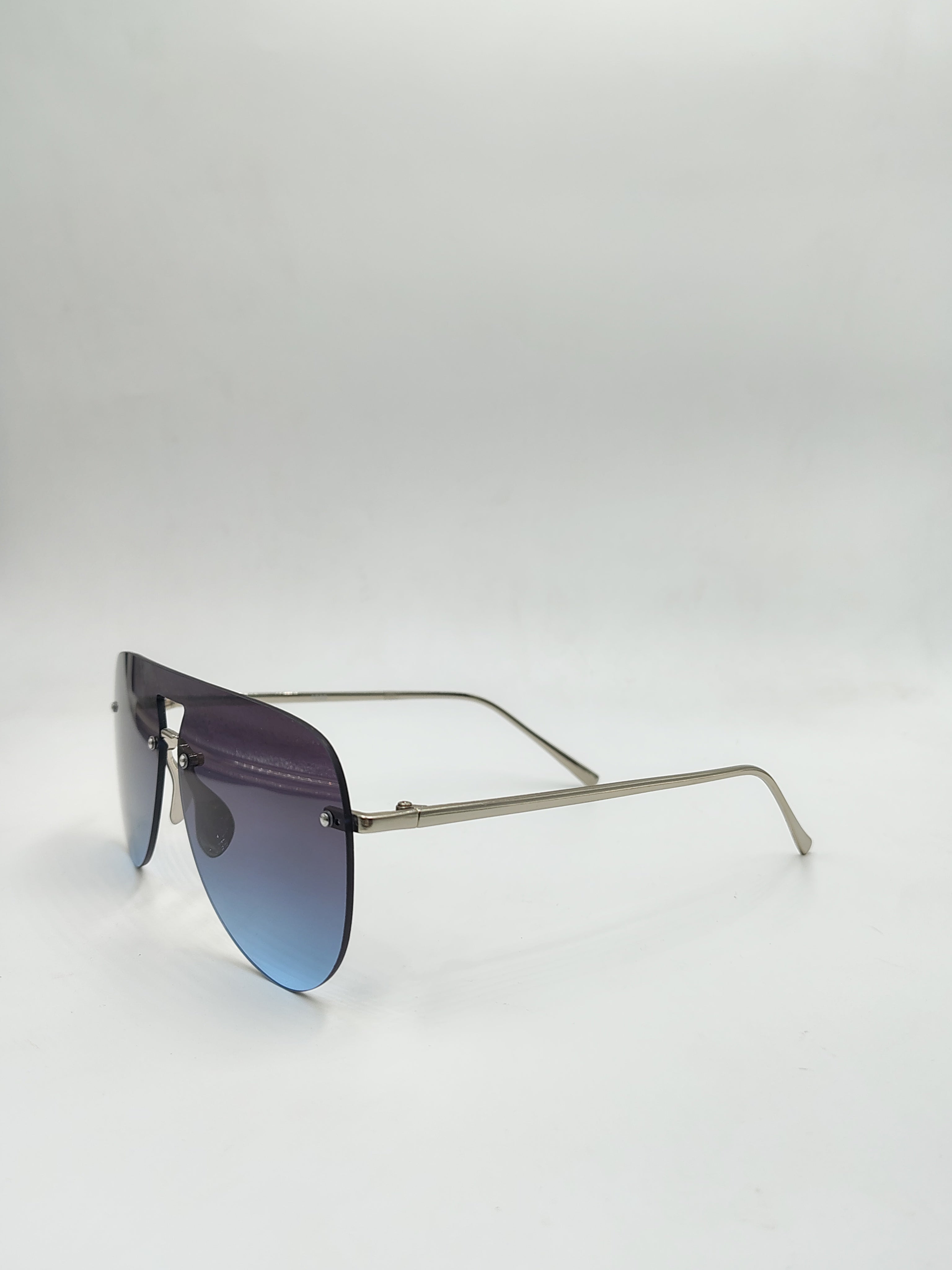 Eyeket Blue Shade Frameless Sunglasses