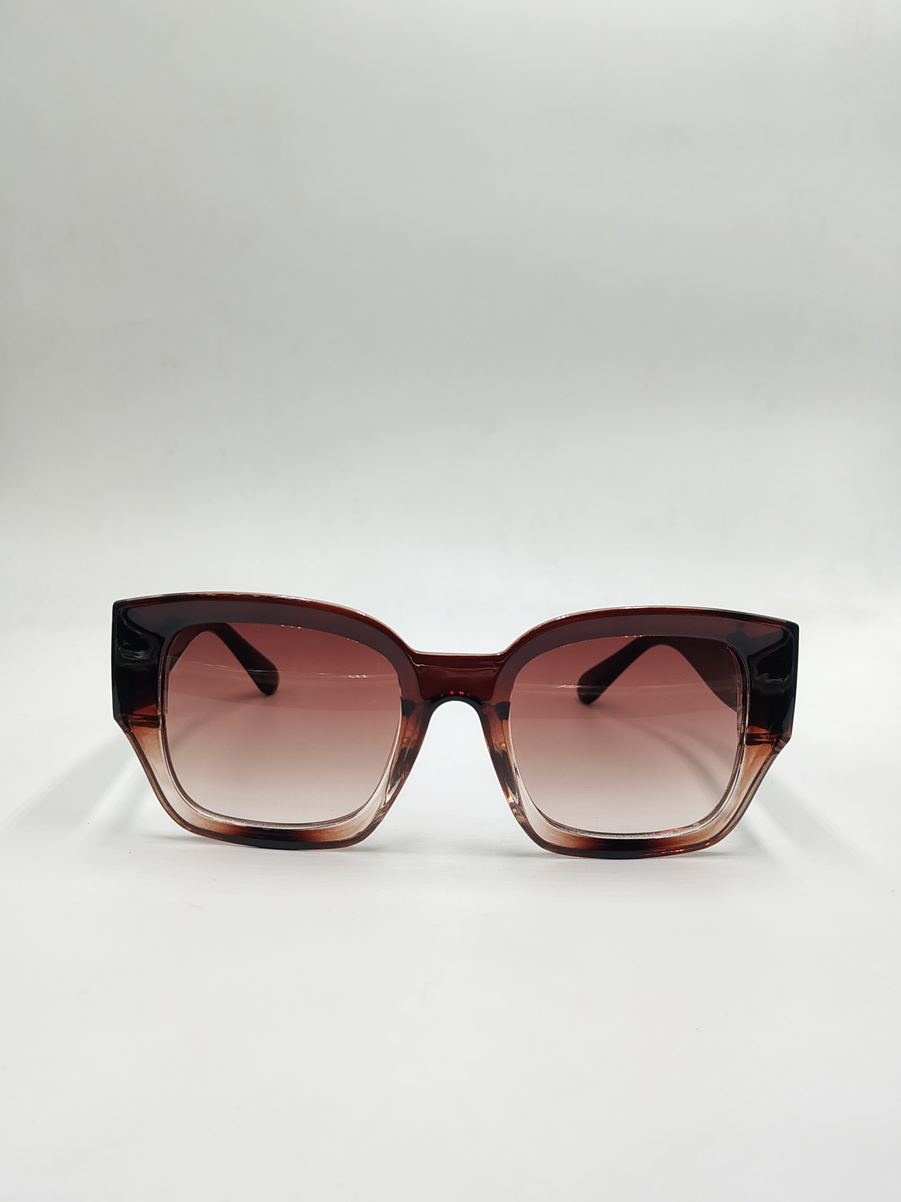Eyeket Dual Brown Woman Wayfarer Sunglasses