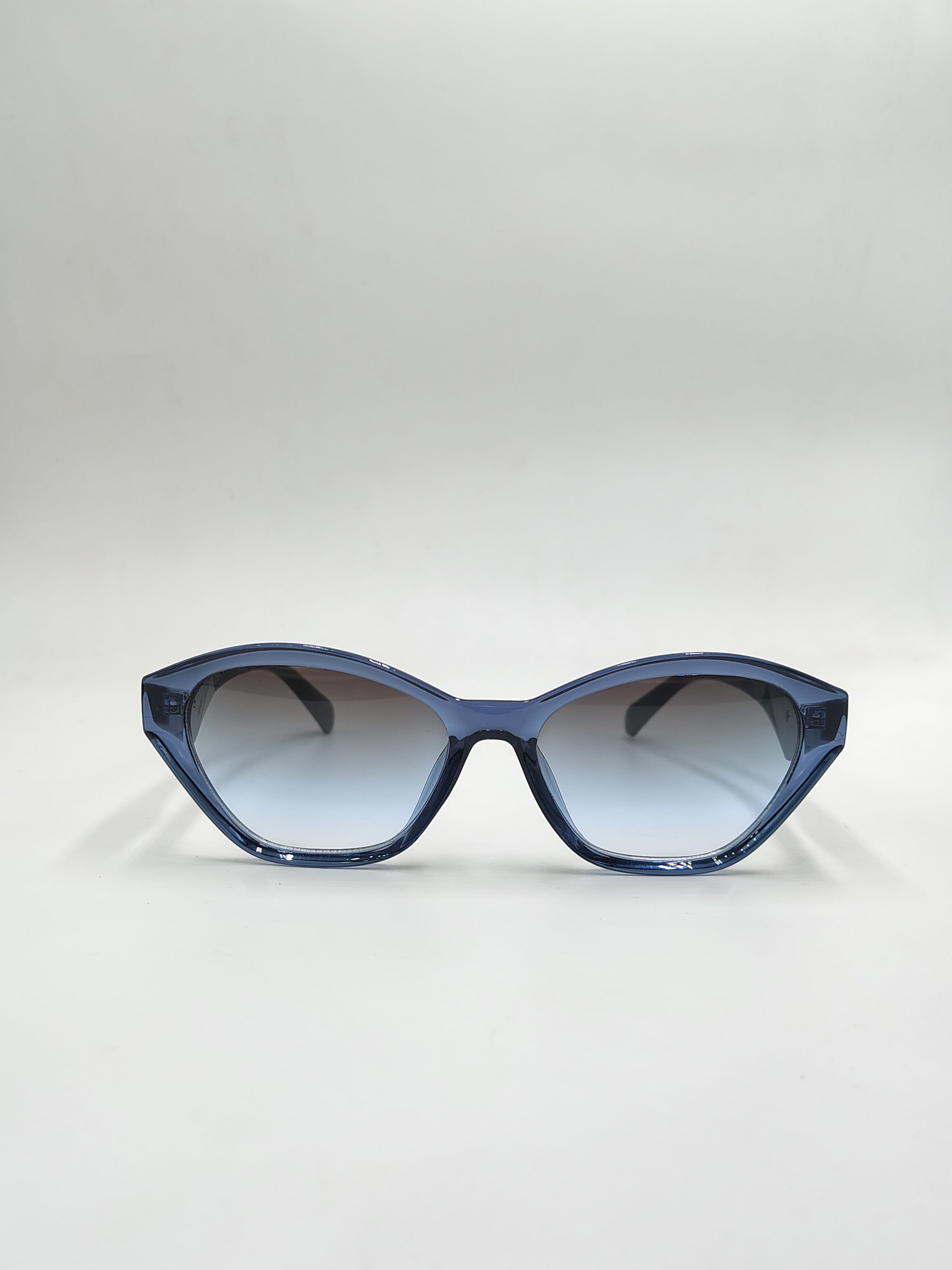 Eyeket Cateye Blue And Gray Woman Sunglasses