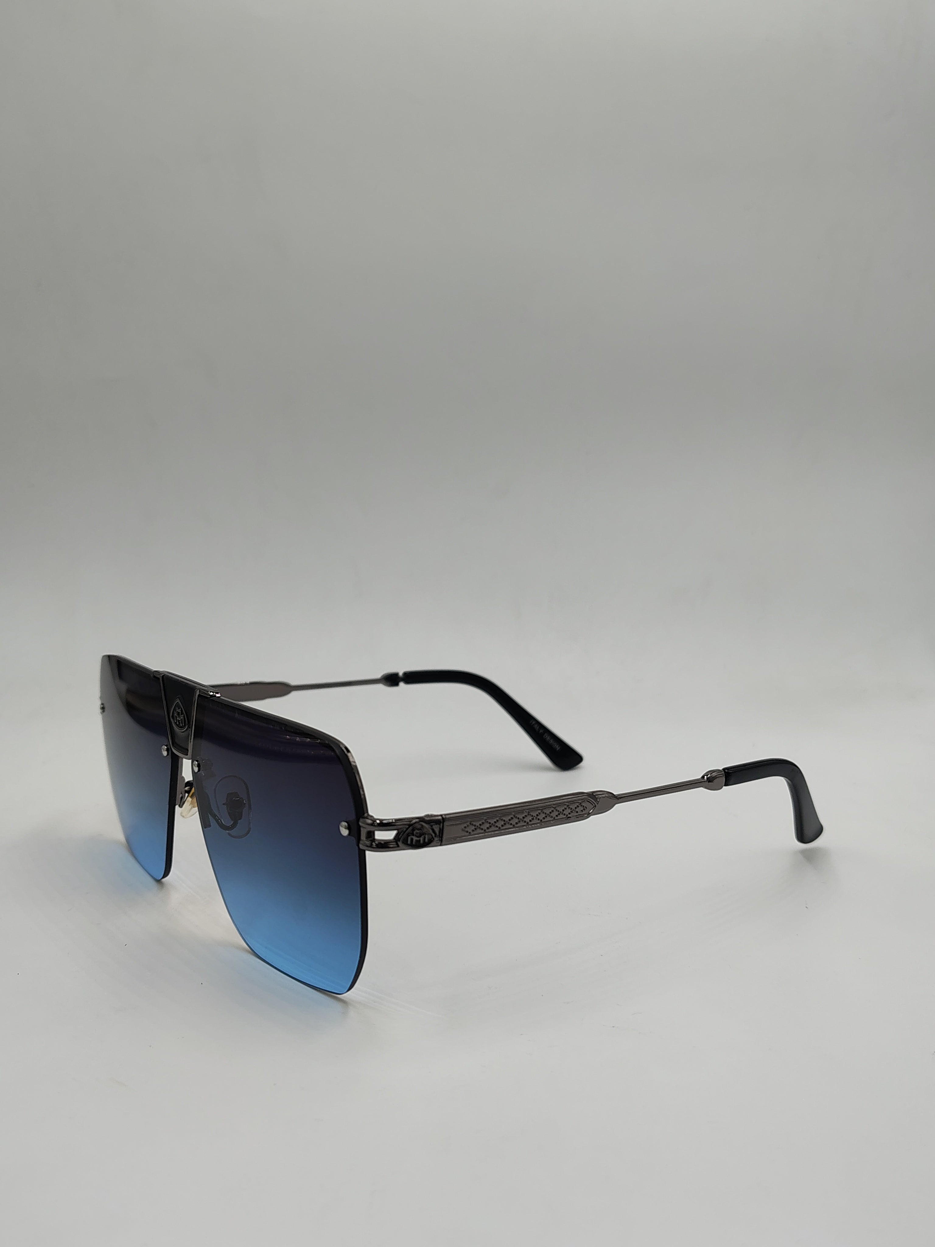Eyeket Dual Blue Half Frame Sunglasses