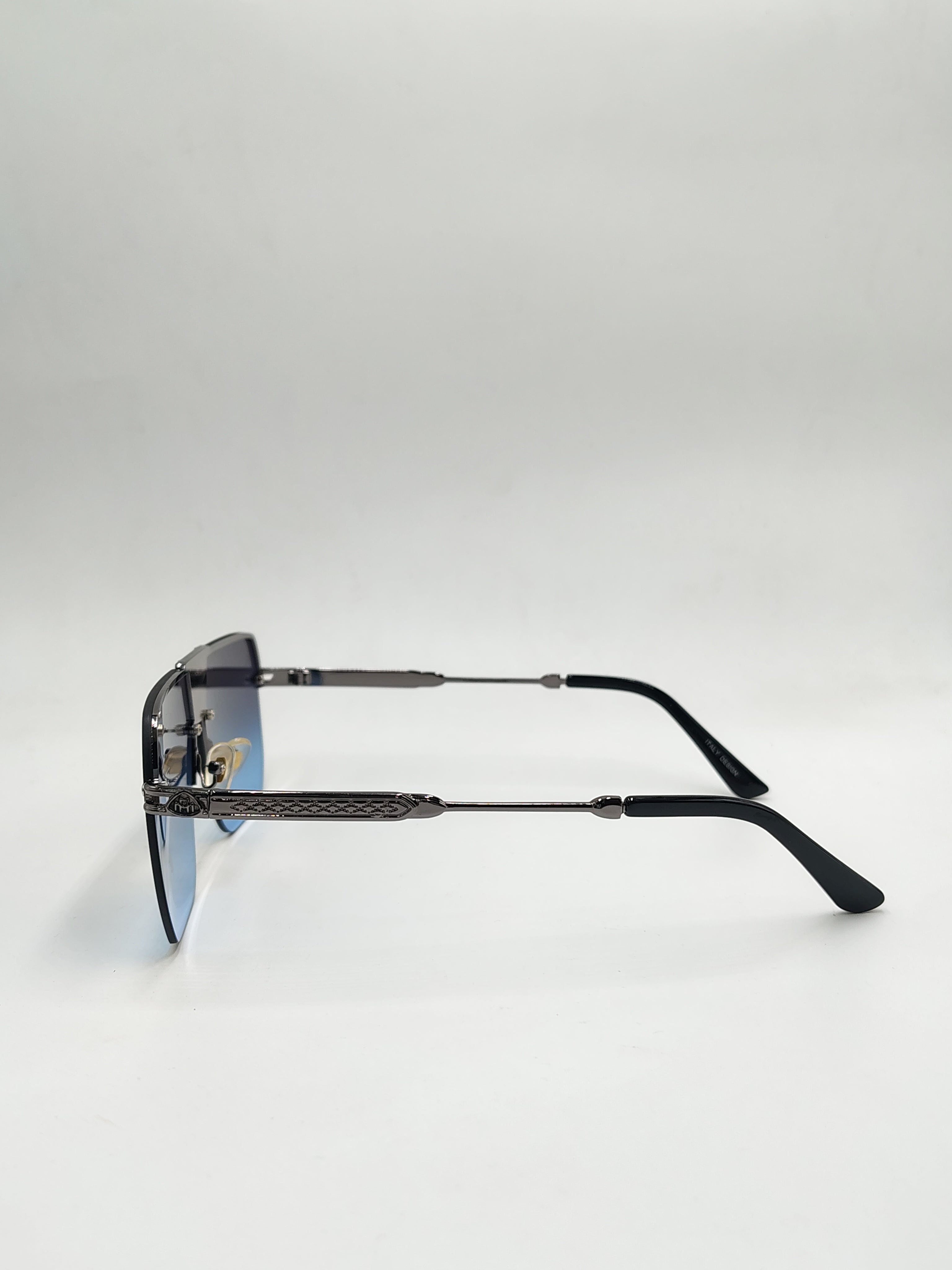 Eyeket Dual Blue Half Frame Sunglasses