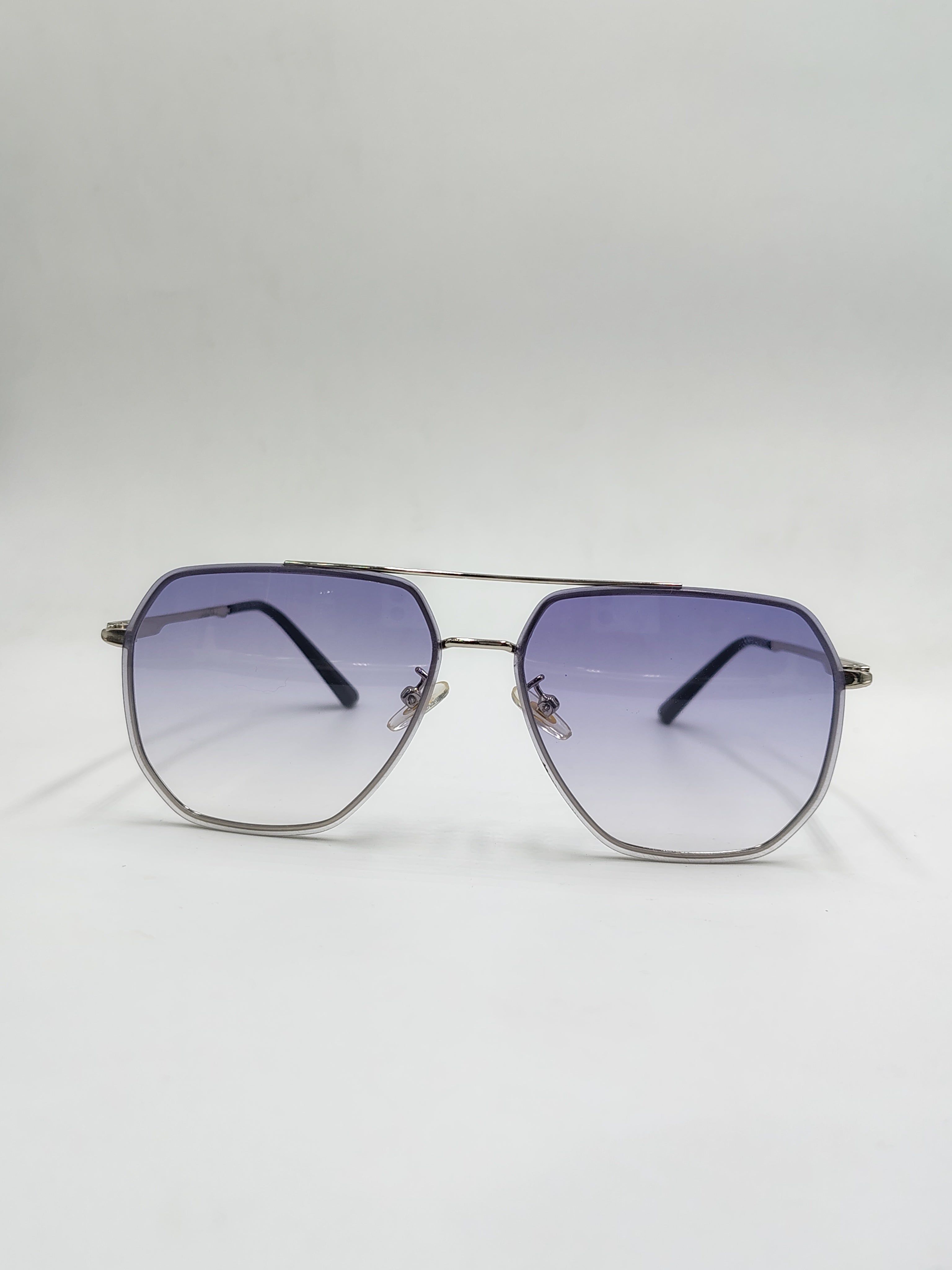Eyeket Dual Light Blue And Silver Sunglasses