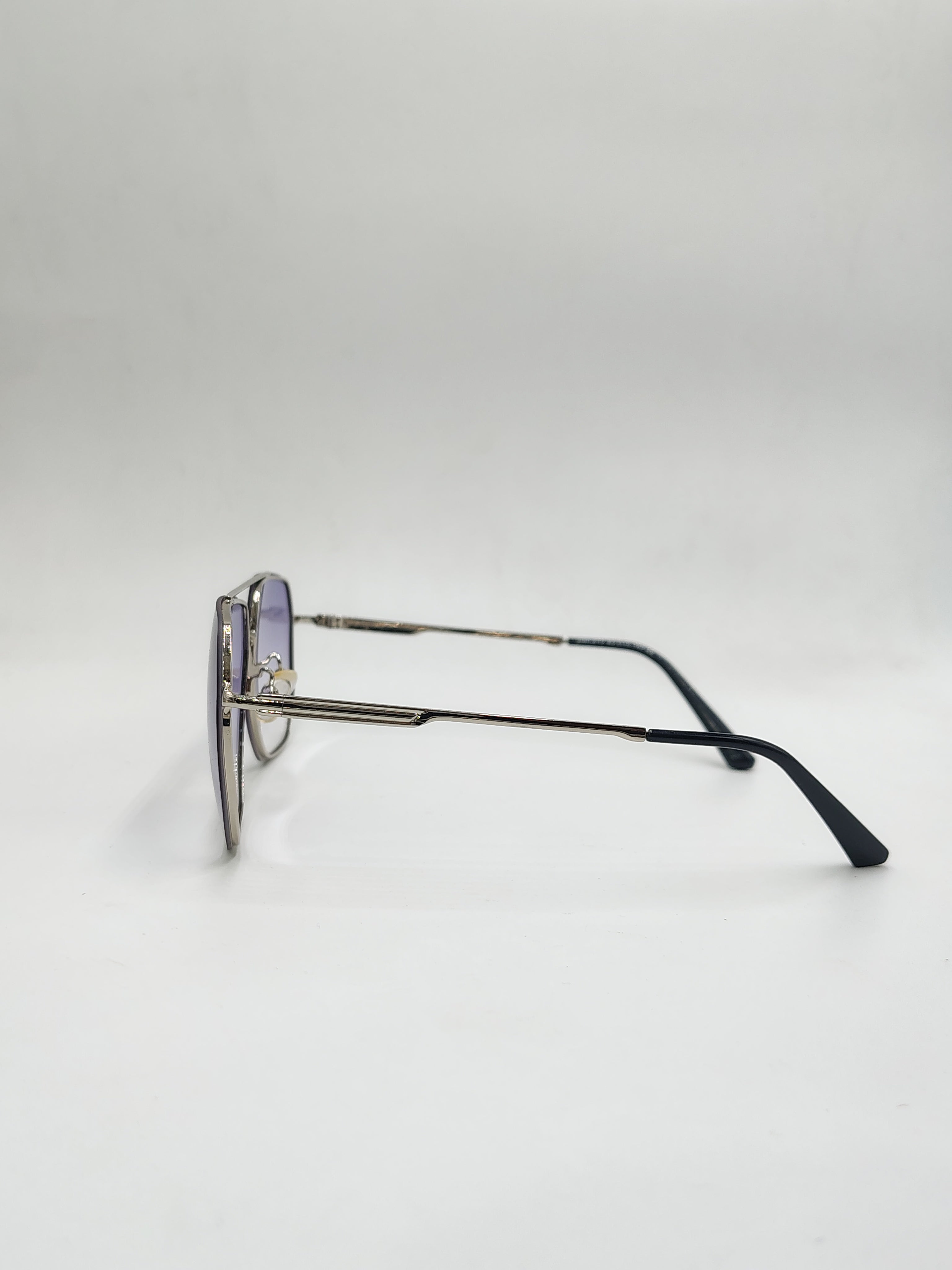 Eyeket Dual Light Blue And Silver Sunglasses