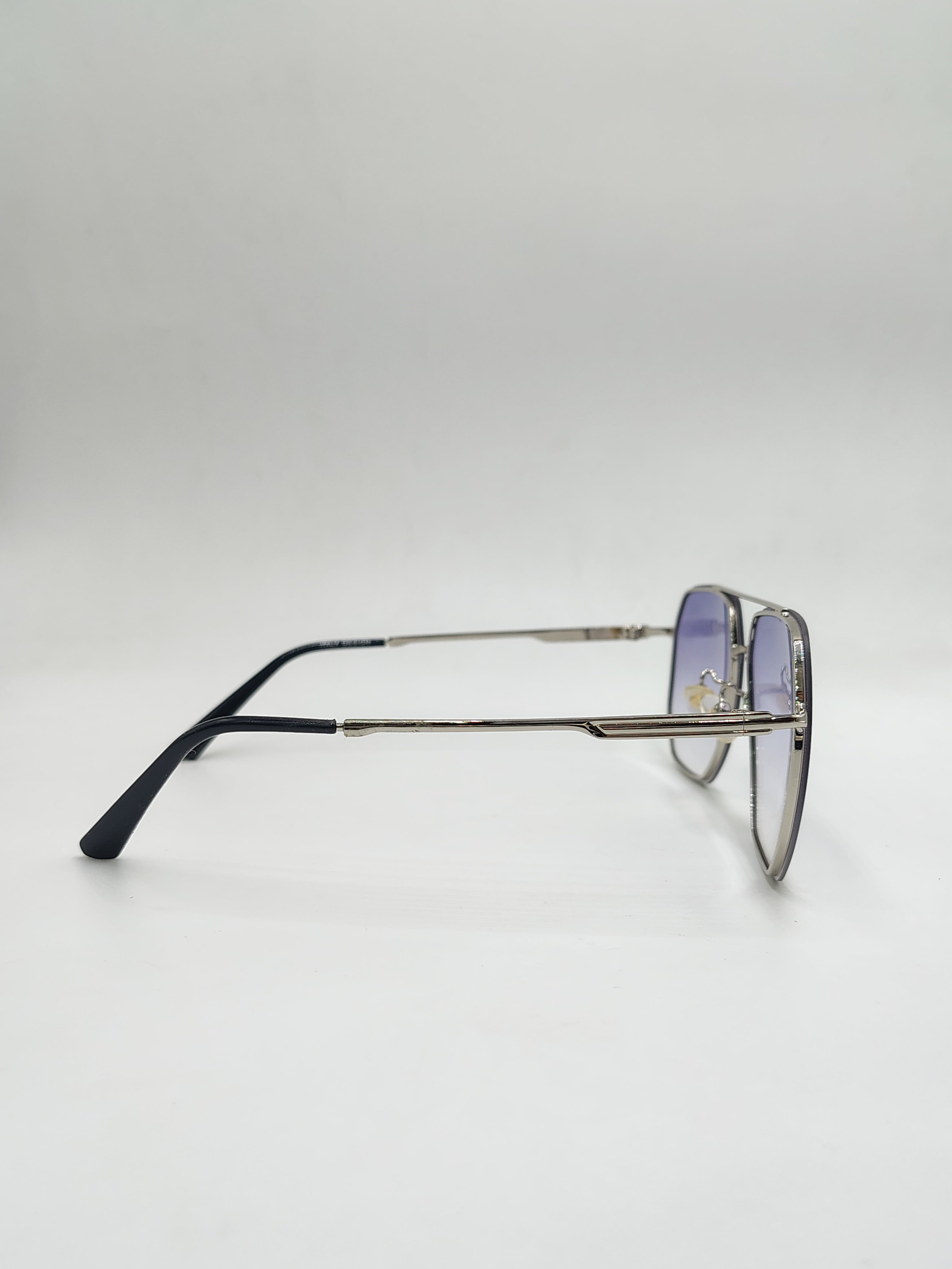 Eyeket Dual Light Blue And Silver Sunglasses