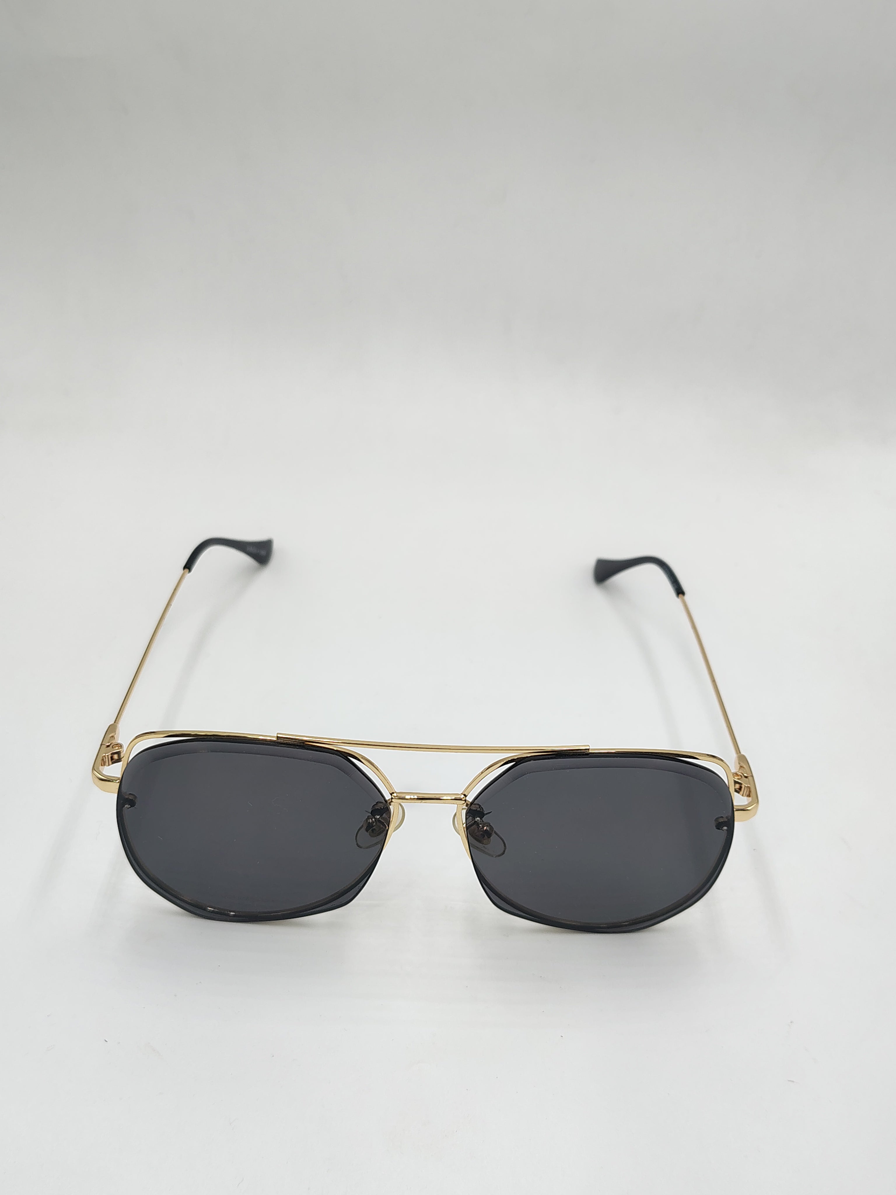 Eyeket Double Bar Golden Black Sunglasses