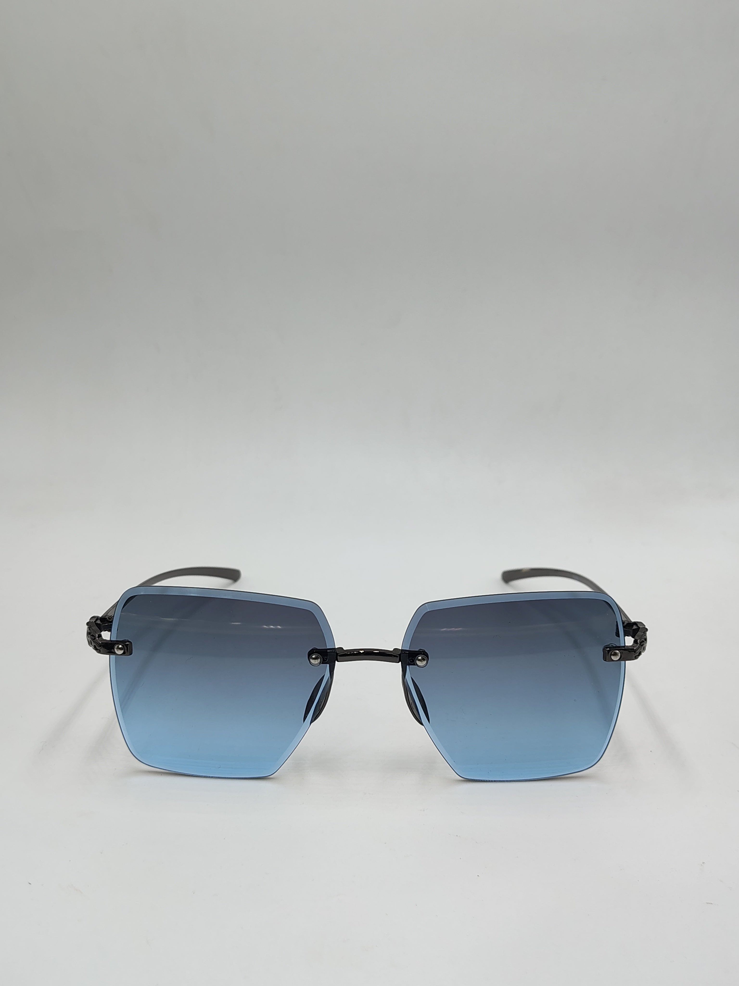 Eyeket Blue Rimless Sunglasses