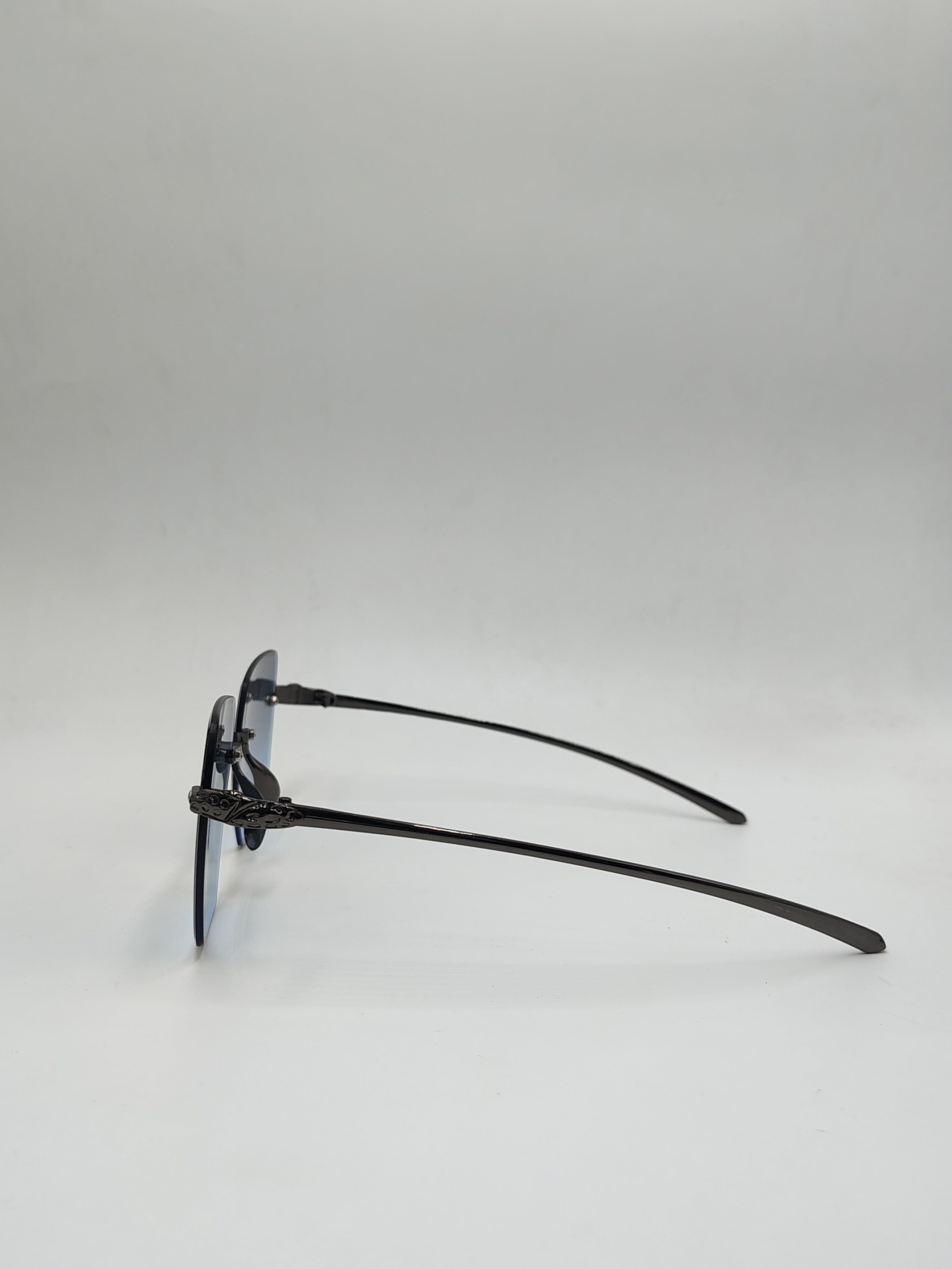 Eyeket Blue Rimless Sunglasses