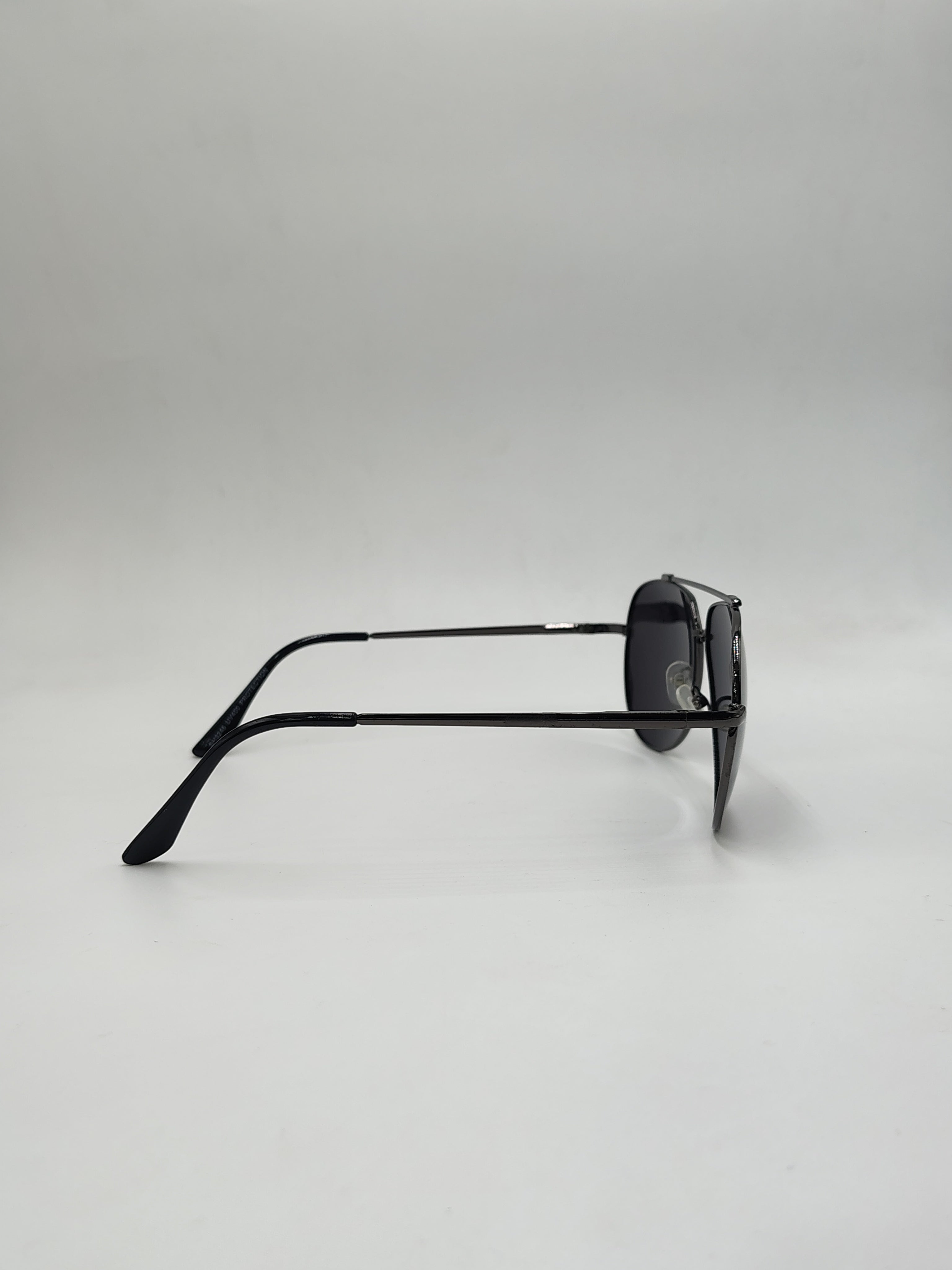 Eyeket Aviator Polarized Black Sunglasses