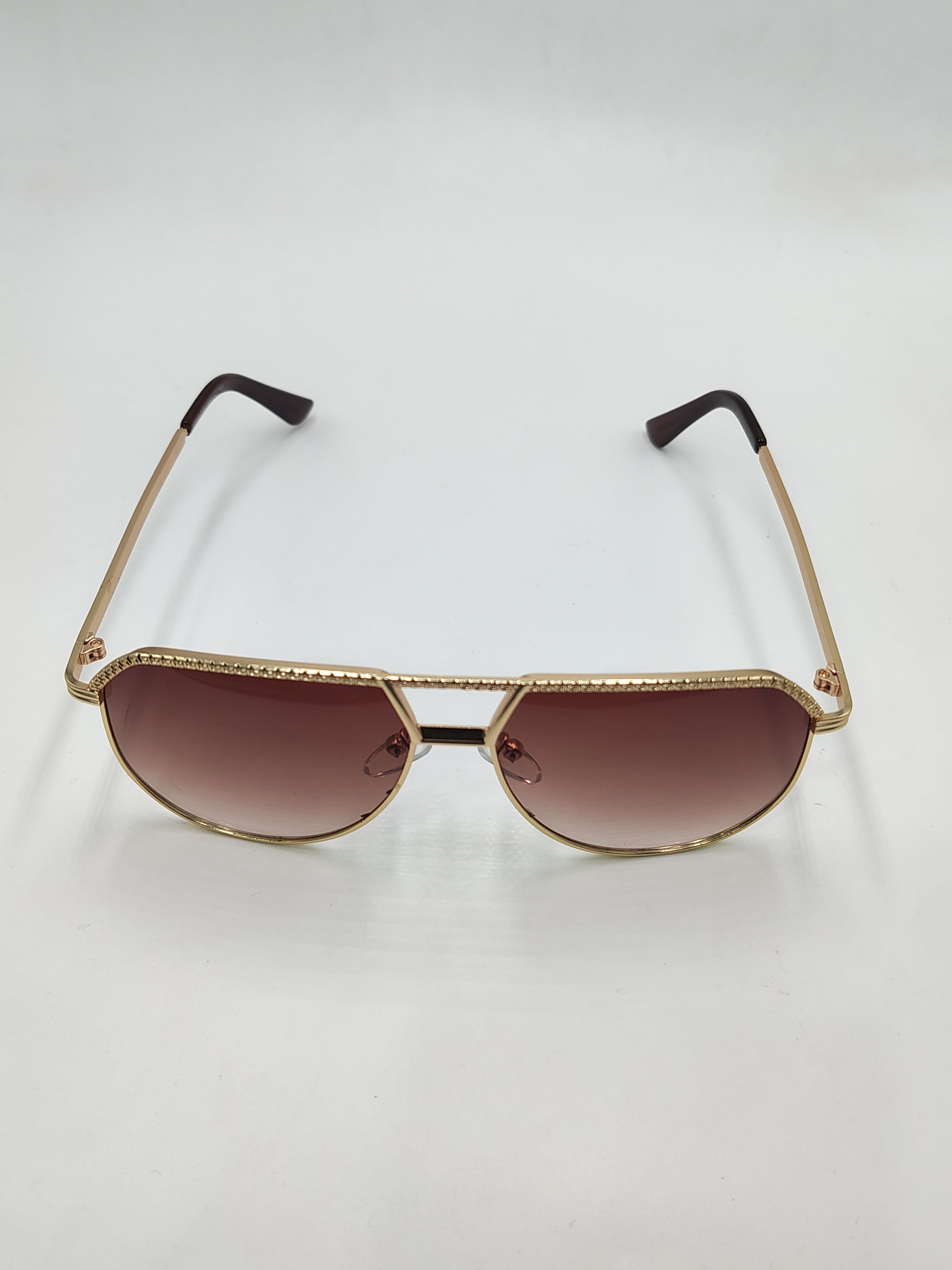 Eyeket Aviator Golden Brown Sunglasses