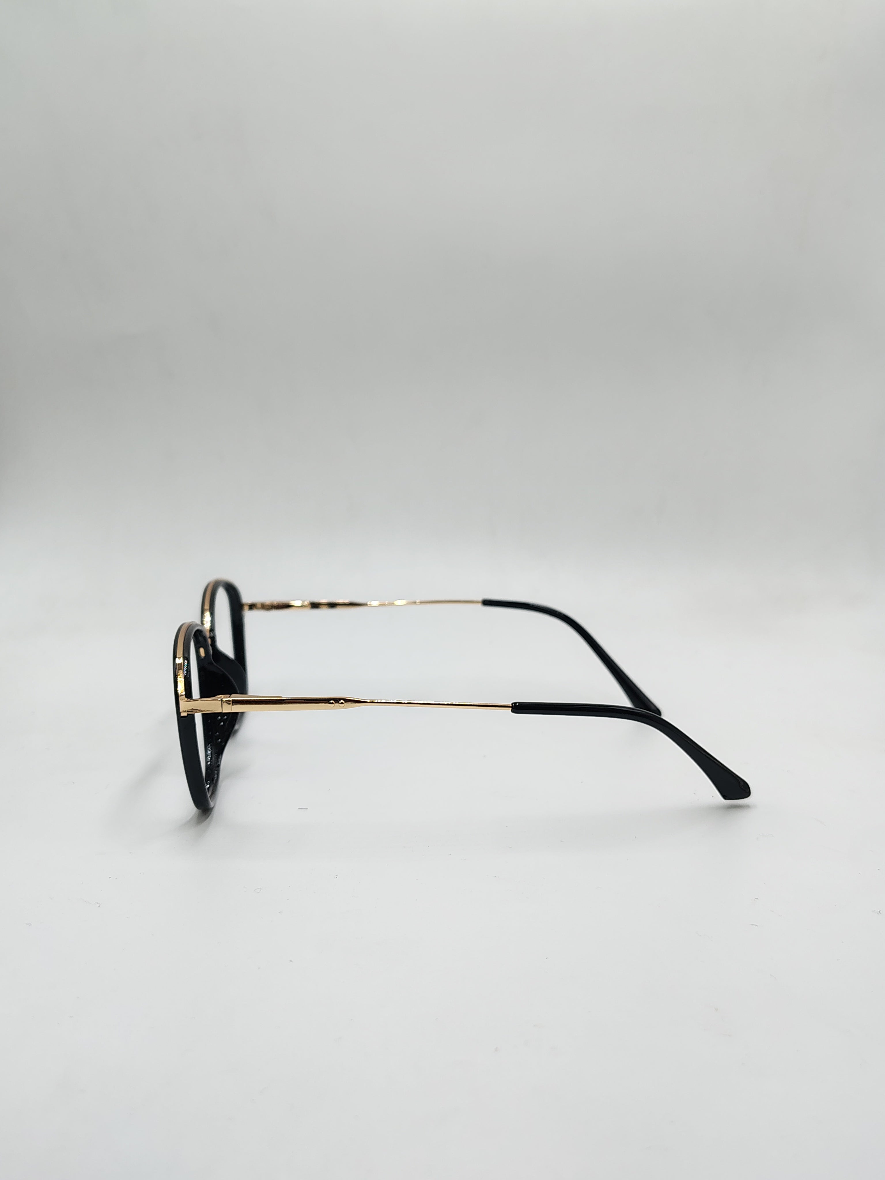 Eyeket OG Black And Golden Metal Frame