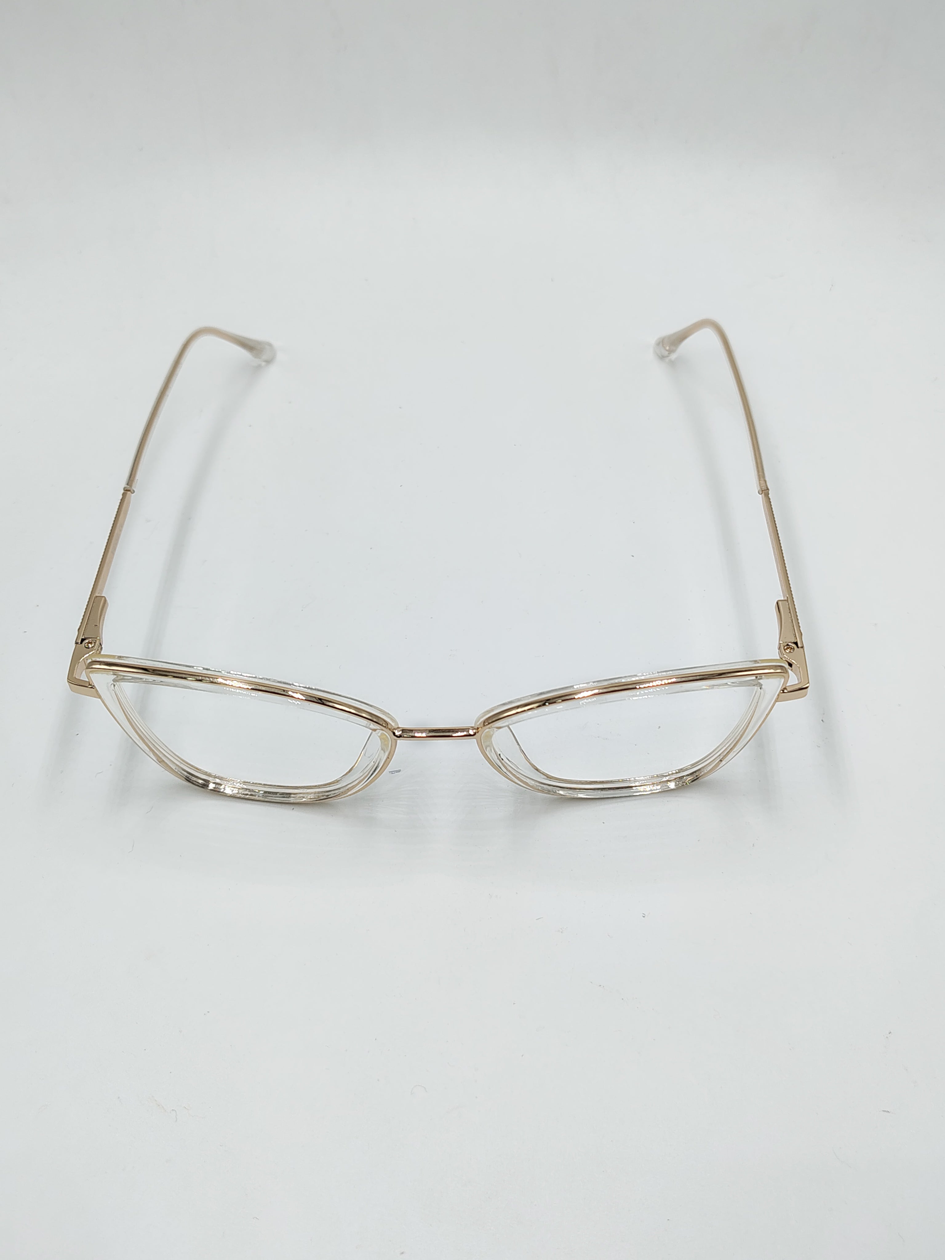 Eyeket Veoz Transparent Gold Metal Frame