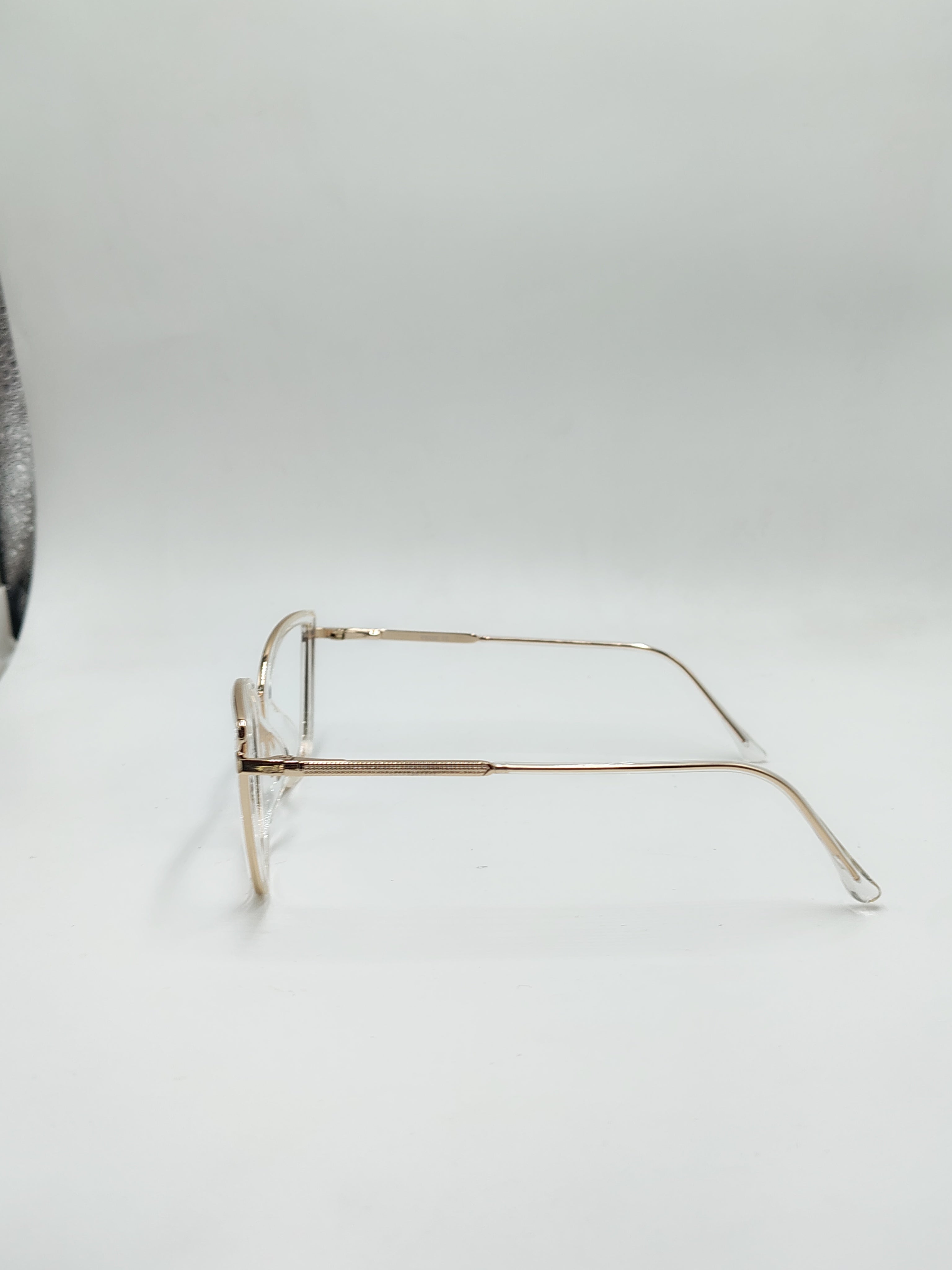 Eyeket Veoz Transparent Gold Metal Frame