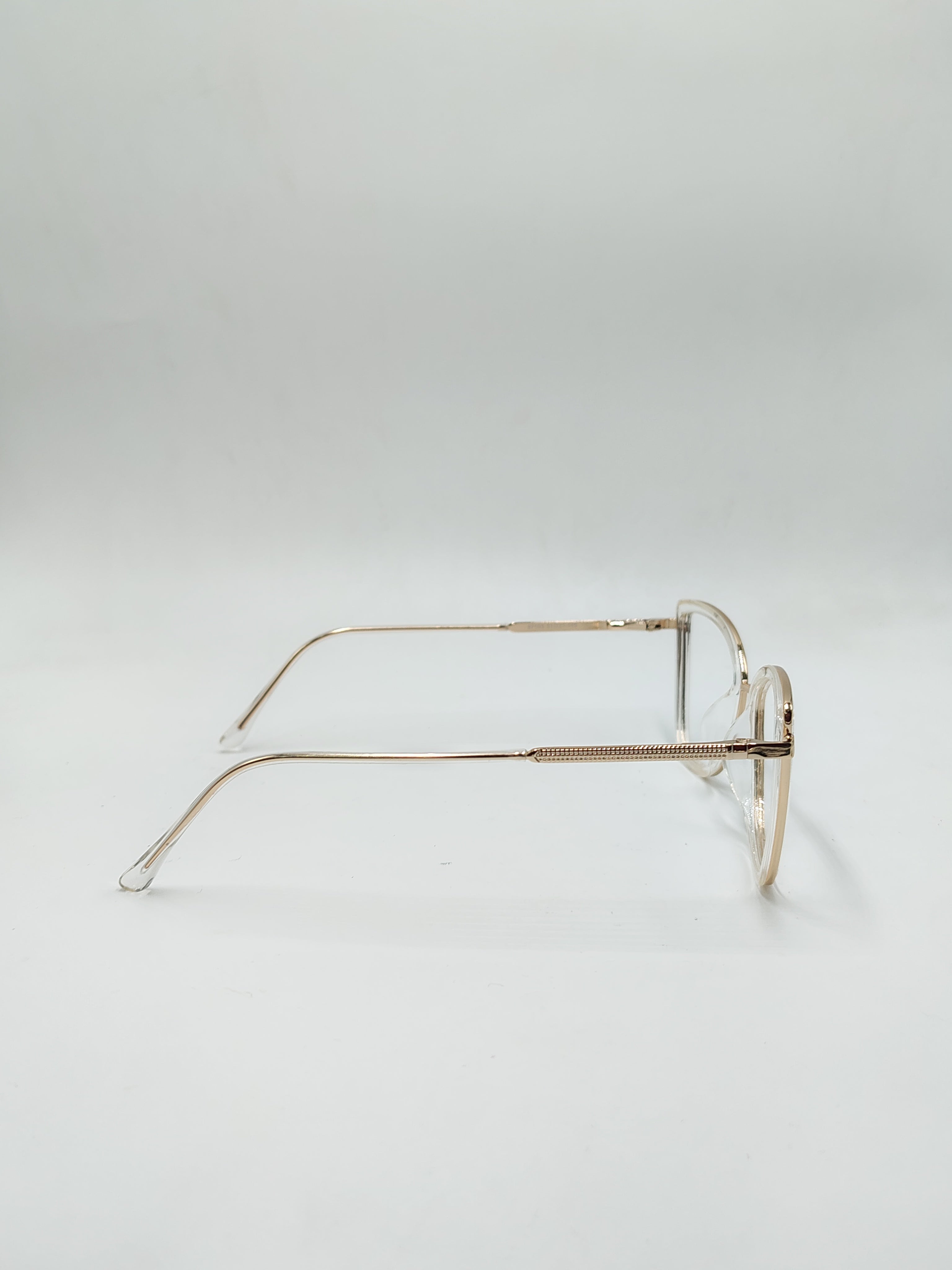 Eyeket Veoz Transparent Gold Metal Frame
