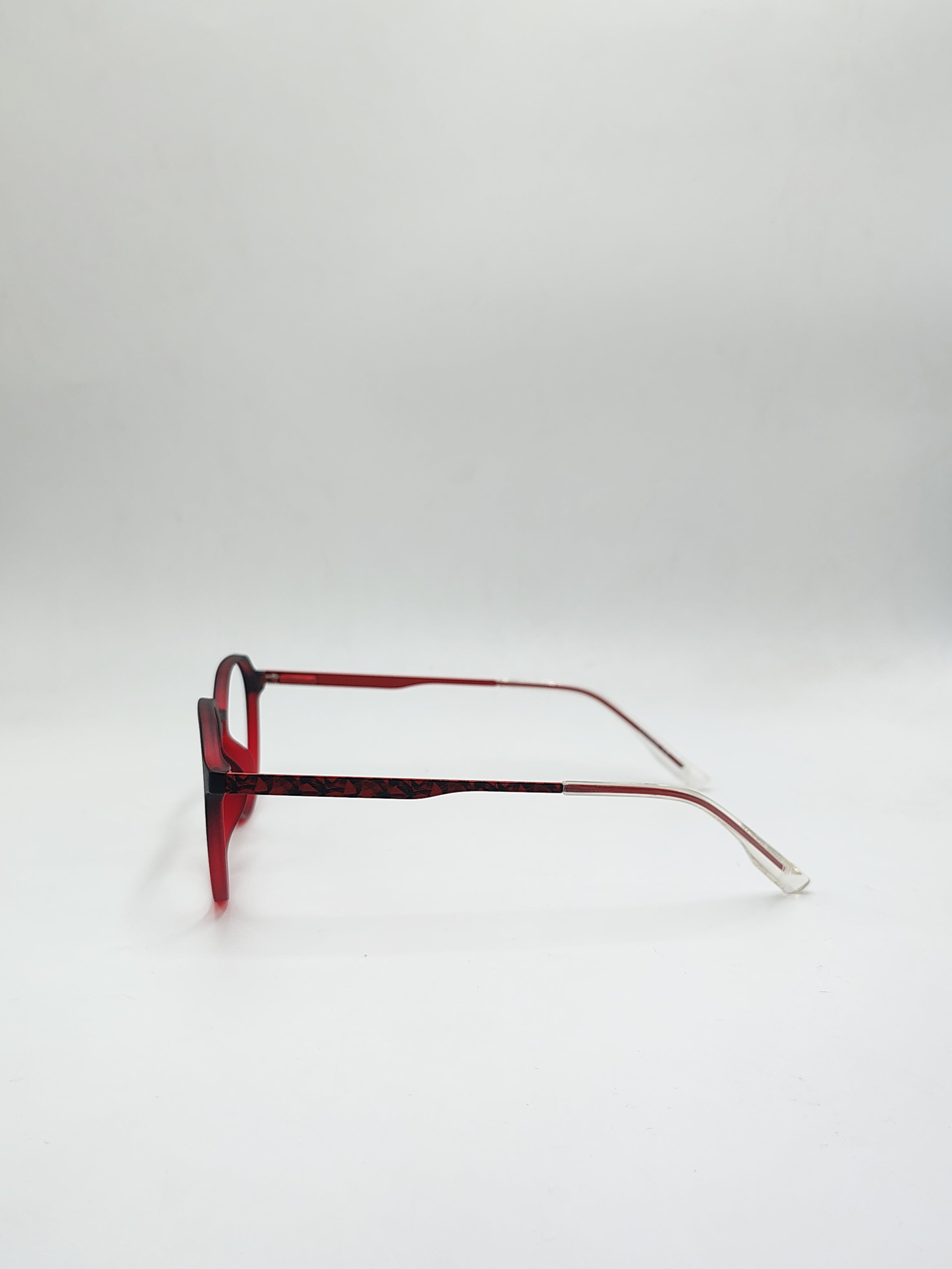 Eyeket Centinel Matte Black And Red Metal Frame