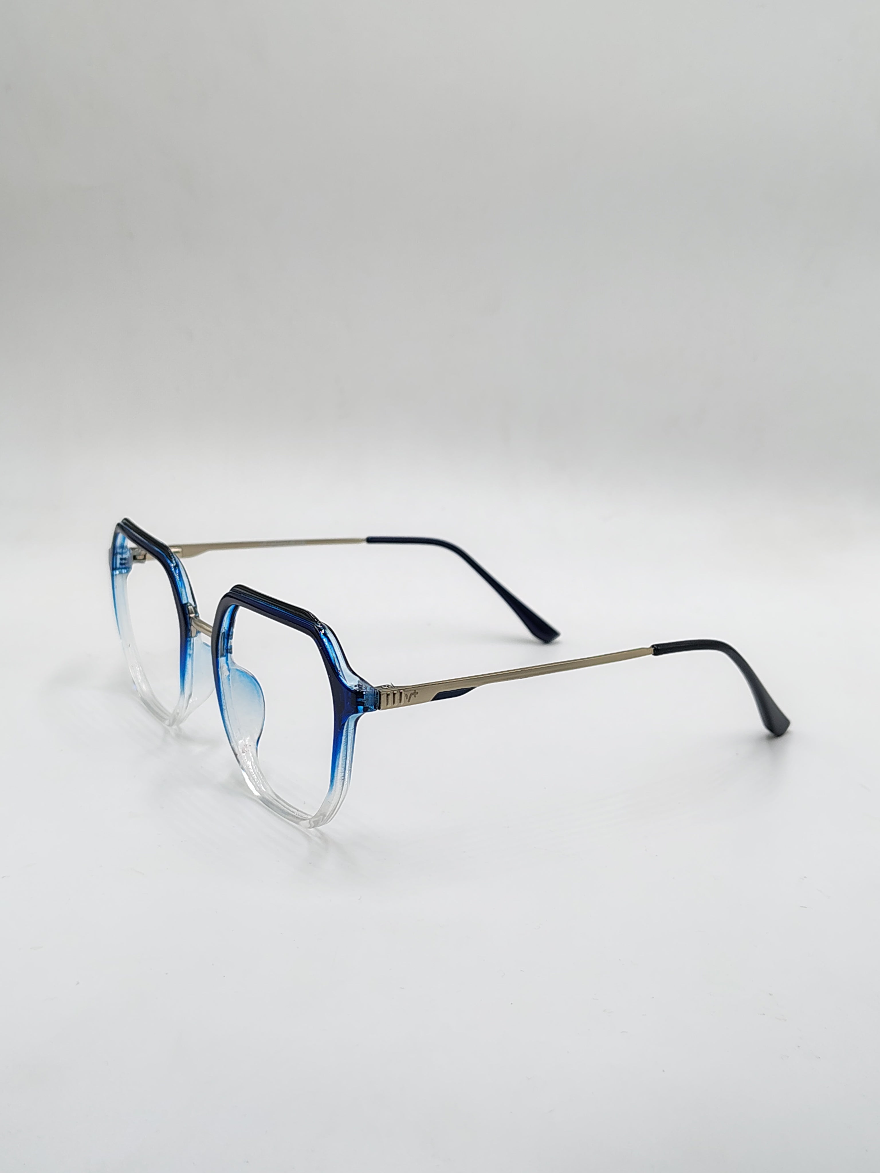 Eyeket Vision Plus Crystal Blue And White Shade Metal Frame