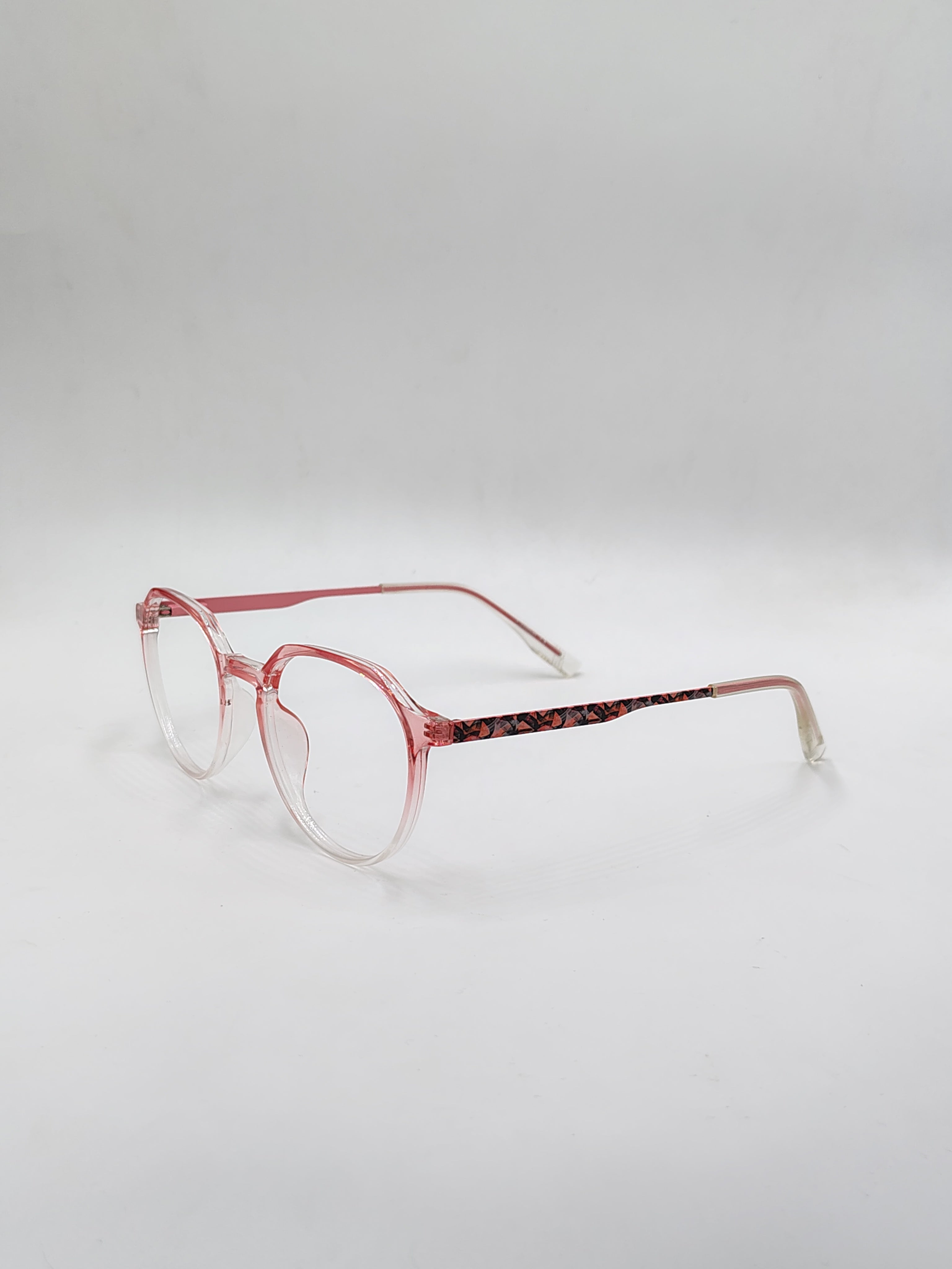 Eyeket Centinel Crystal Peach Flower Print Metal Frame