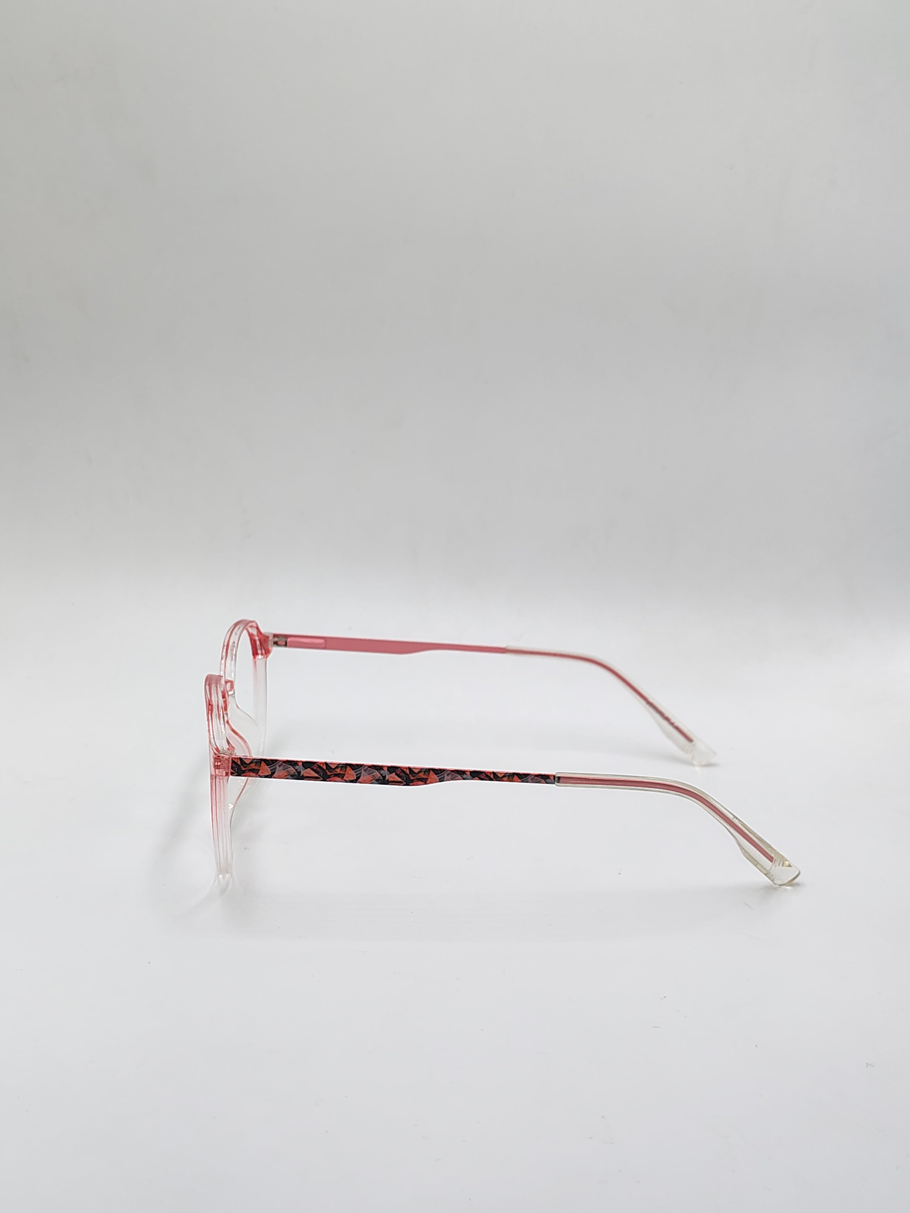 Eyeket Centinel Crystal Peach Flower Print Metal Frame